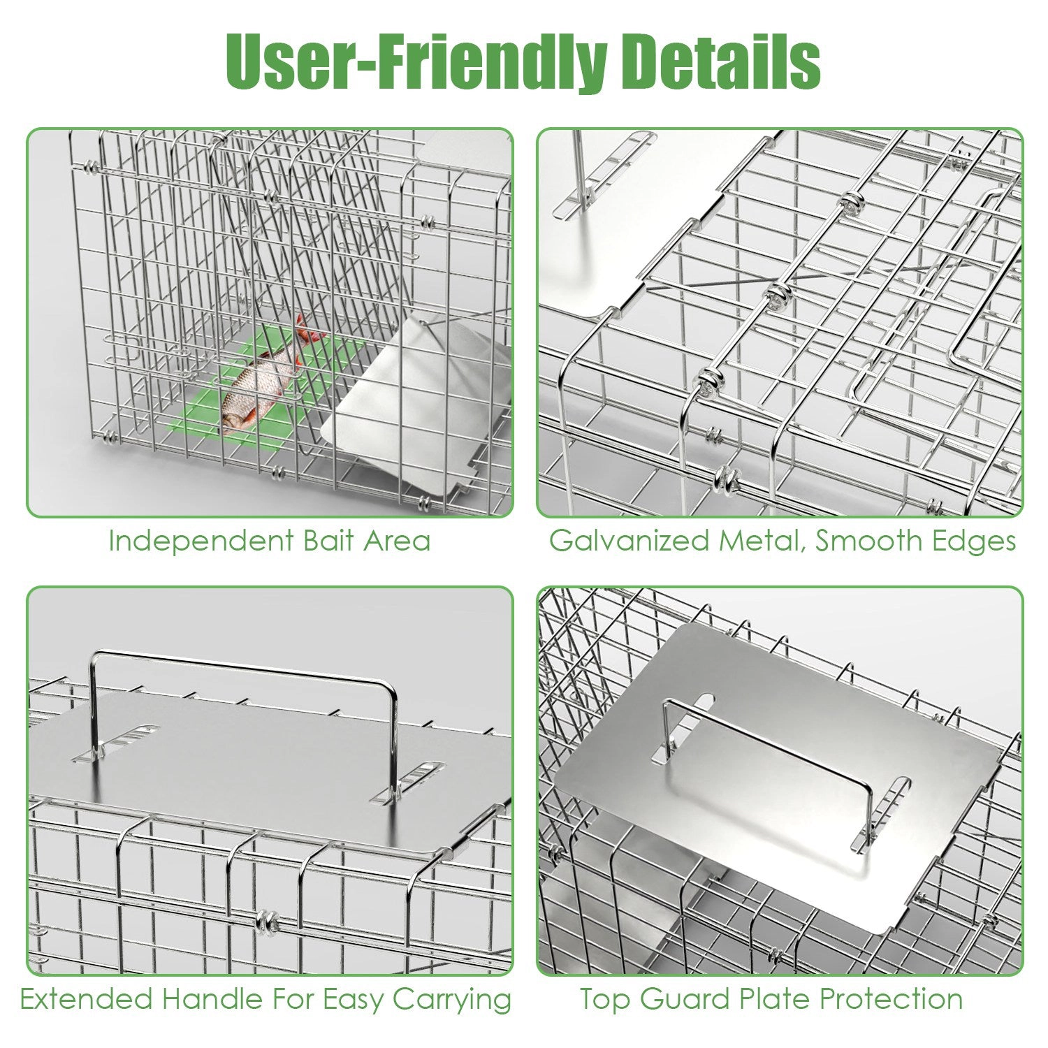 GBruno Heavy Duty Folding Live Animal Trap Cage 31in