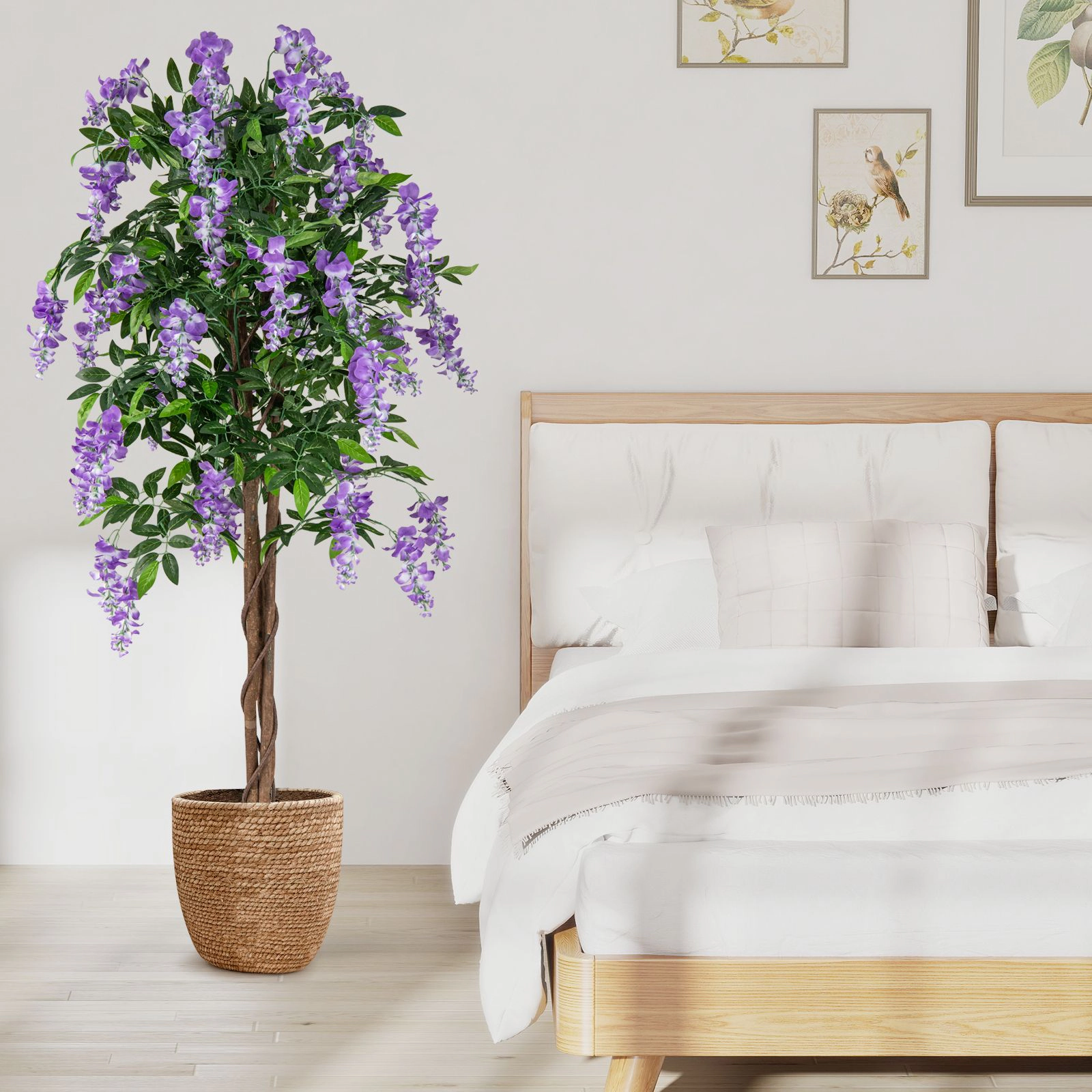 SlickBlue 5.5ft Artificial Wisteria Tree with Decorative Pot