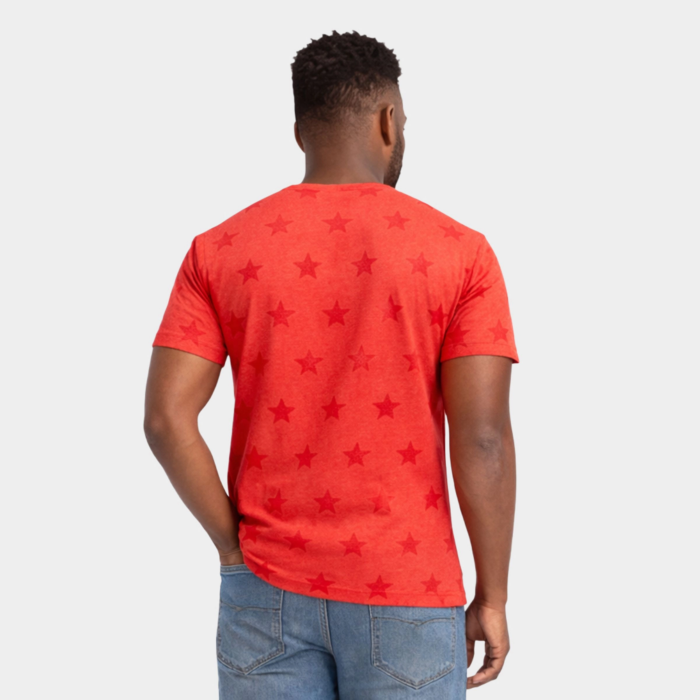 undefined - America Varsity Star Distressed Men's Short Sleeve Tee