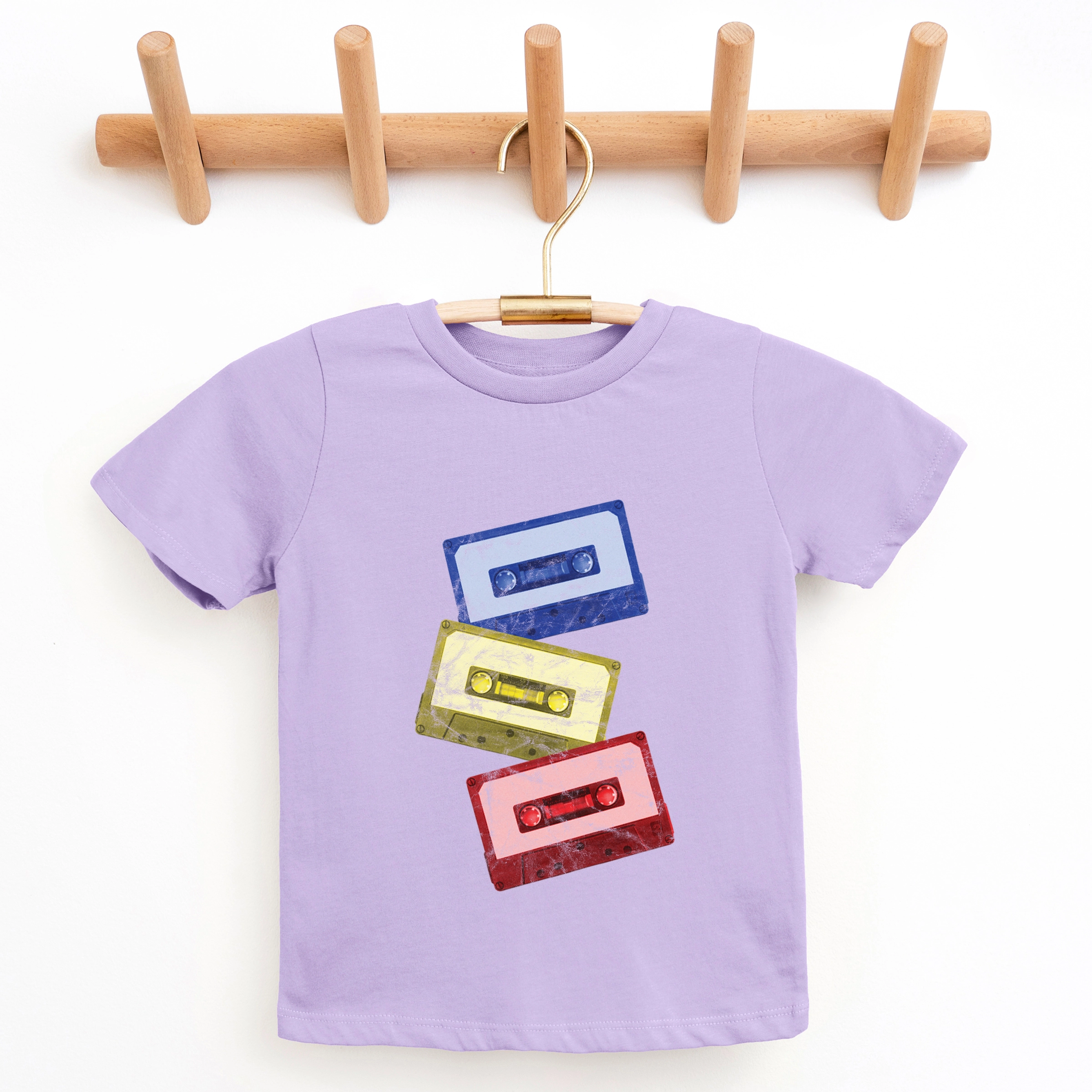 The Juniper Shop - Youth Short Sleeve Graphic T-Shirt Cassette Tape Stack