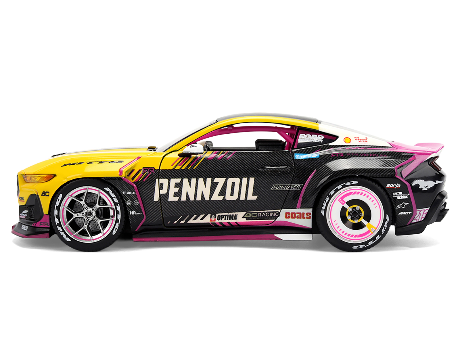 Jada Collectible Ford Mustang Rtr #213 Ben Hobson "Pennzoil" "Formula Drift Pro Championship" (2025) With Lights