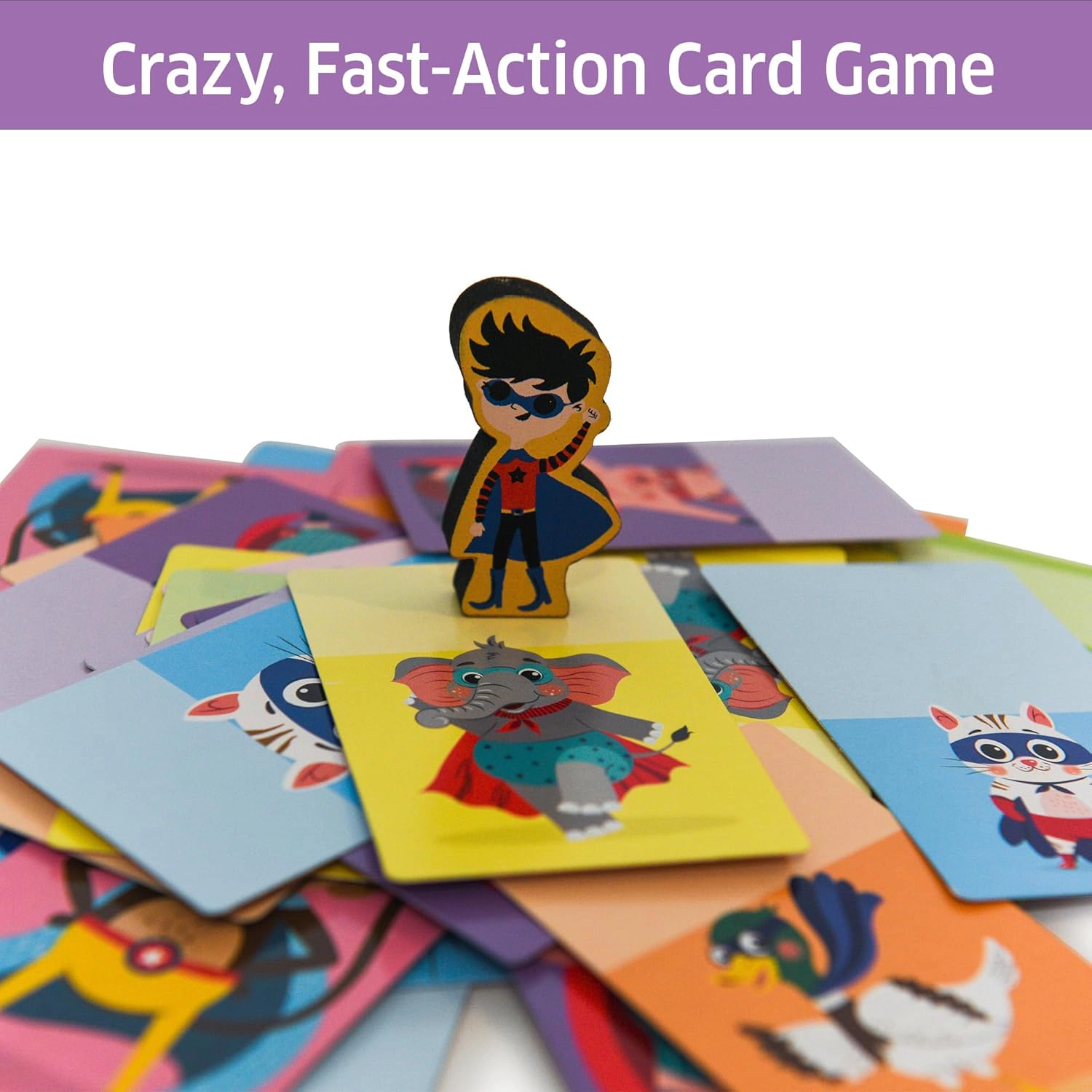 Chalk & Chuckles Superhero Animal Focus Card Game - 2-5 Players