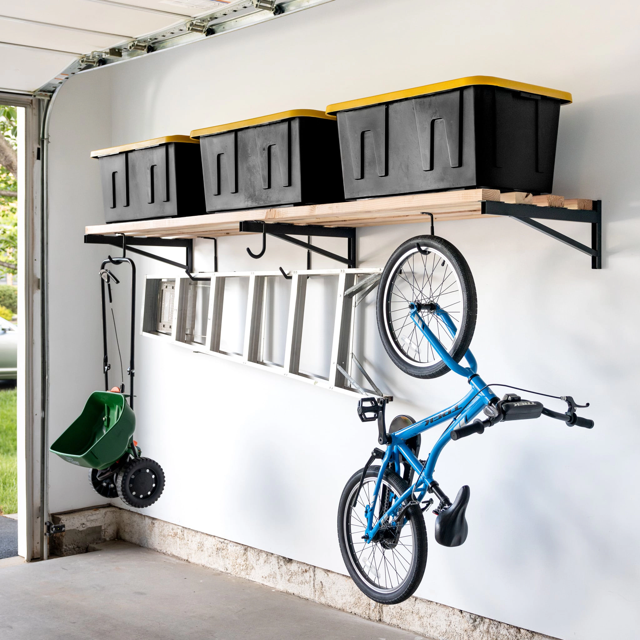 StoreYour 2' x 8' DIY Wall Shelf Brackets, Heavy Duty Garage Wall Shelf