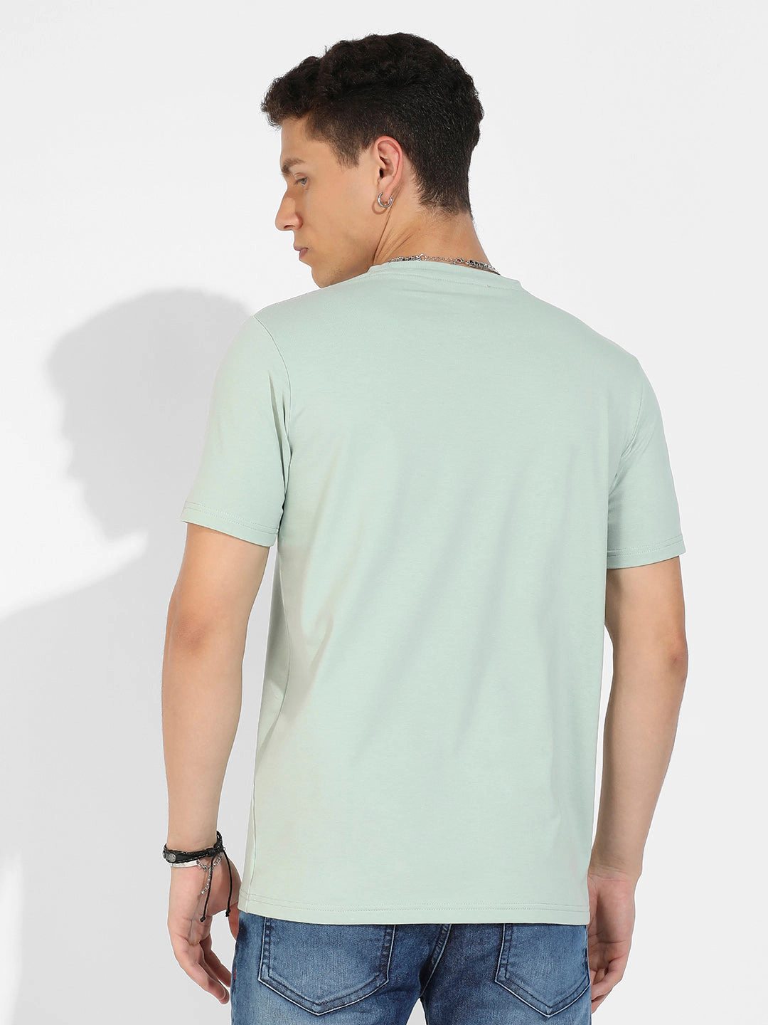 Sage Green Basic Regular Fit T-Shirt
