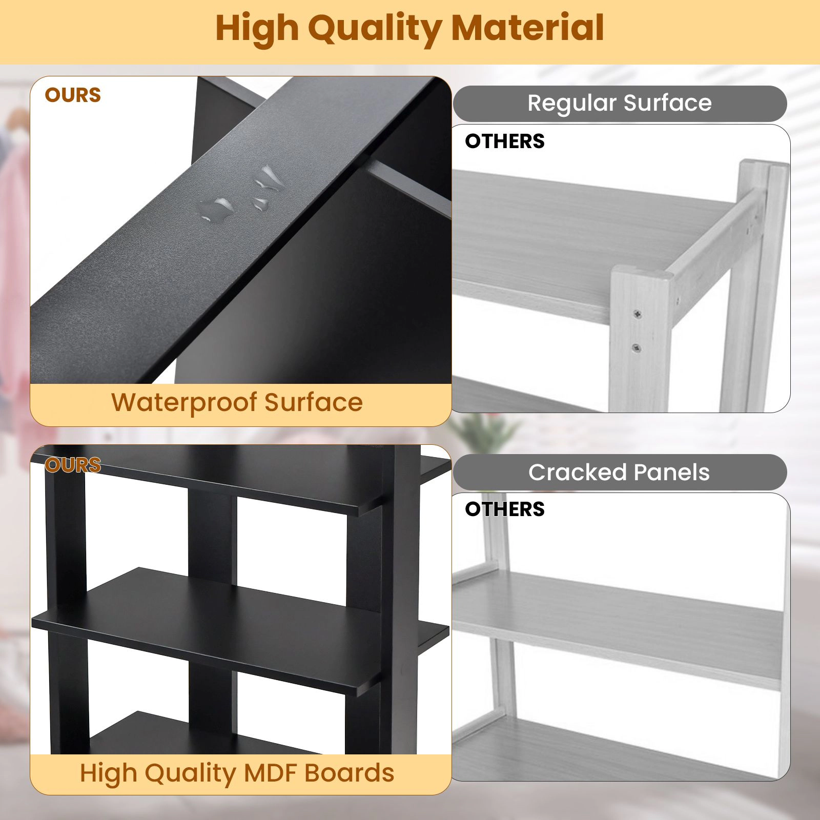 SlickBlue 7-Tier Double Row Shoe Organizer with Adjustable Shelves