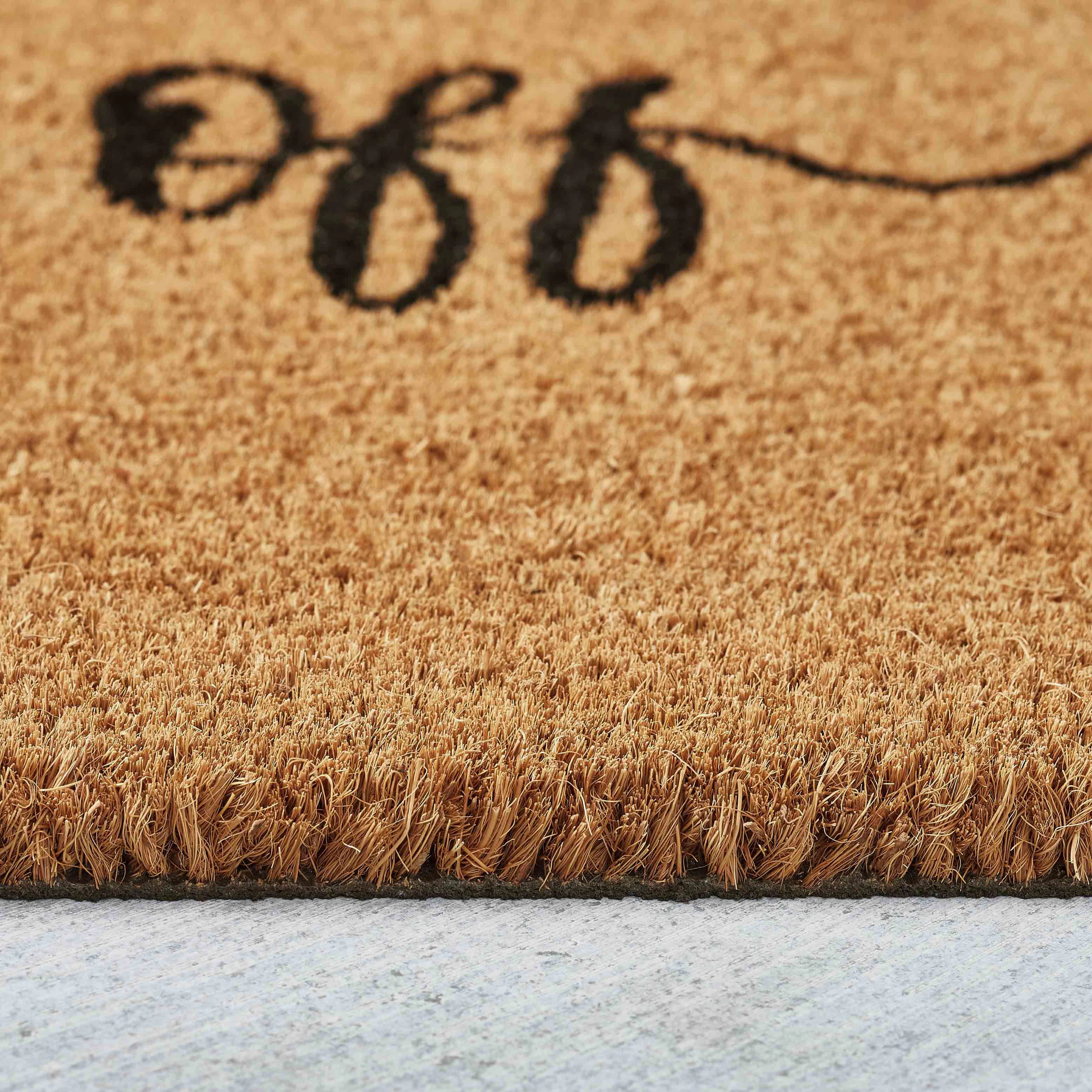 Kate Aurora Shoes Off Please Bristled Coir Outdoor Welcome Mat - 18"x30"