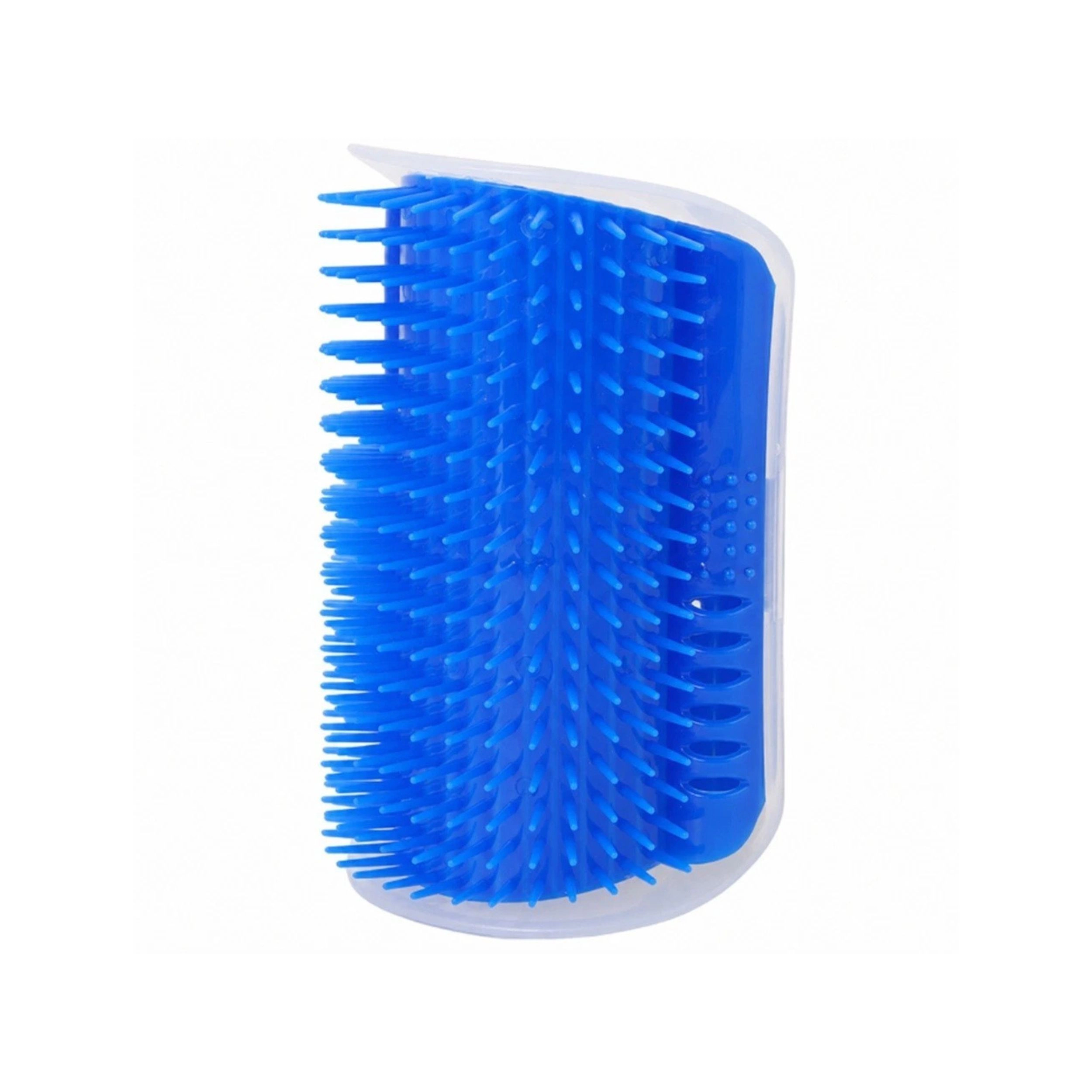 Home Collection Cat Self Groomer Wall Corner Brush with Catnip Holder