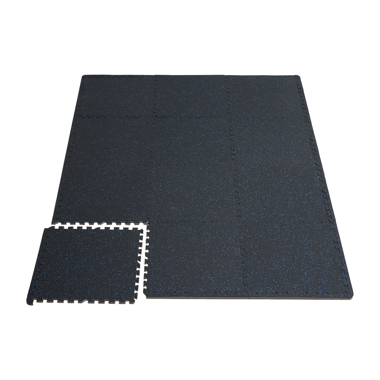 HONGGE 0.56 Inch Thick Rubber Top Gym Floor Mats with EVA Foam