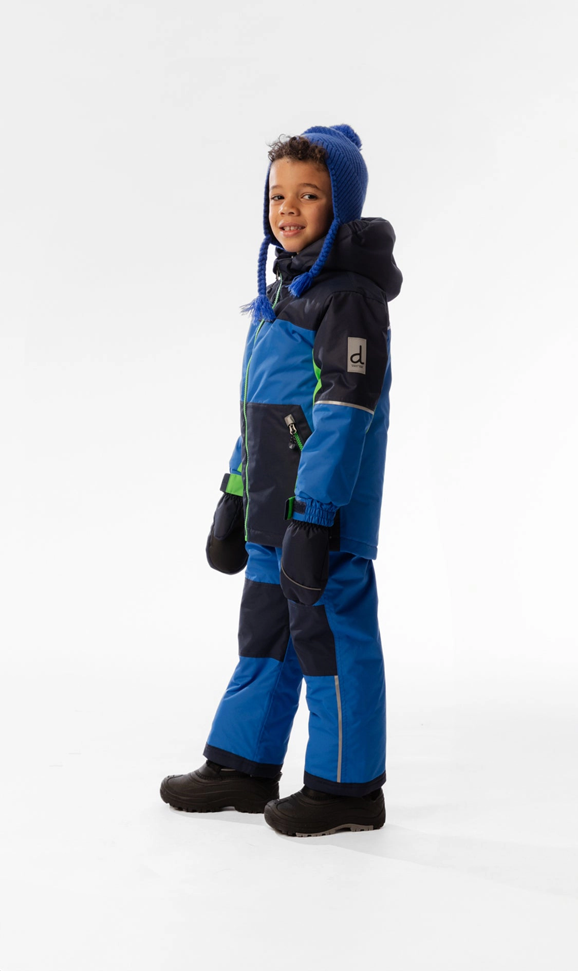 Deux par Boys Colorblock Lightweight Two Piece Snowsuit with Hooded Jacket and Snow Pants