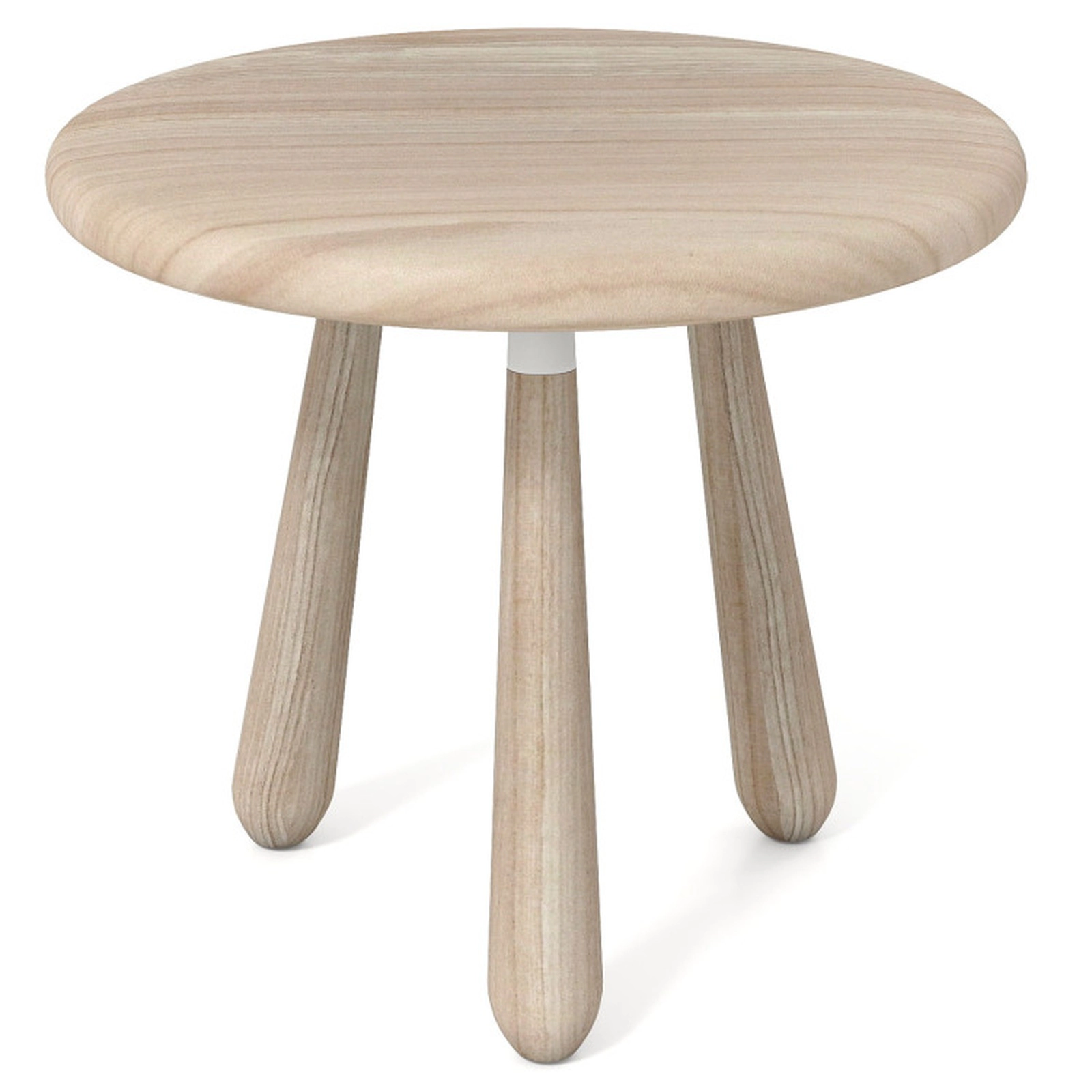 SUGIFT 18-in Round Outdoor Mahogany Wood Side Table 110-lb Capacity Natural Finish