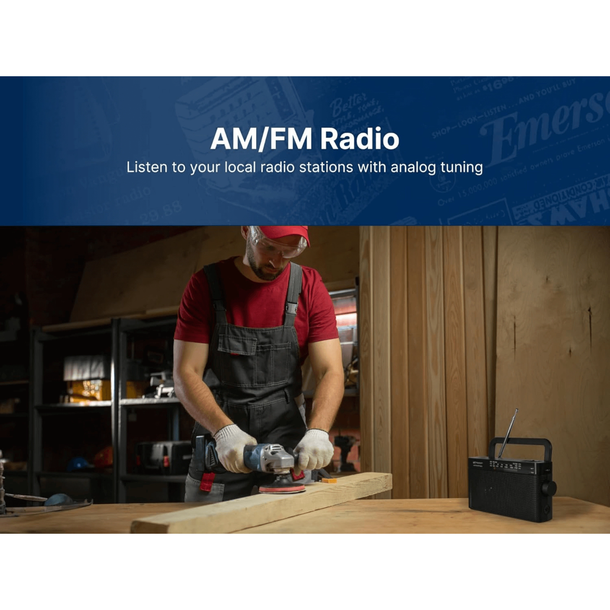 Emerson AM/FM/WB Emergency Radio with Telescopic Antenna