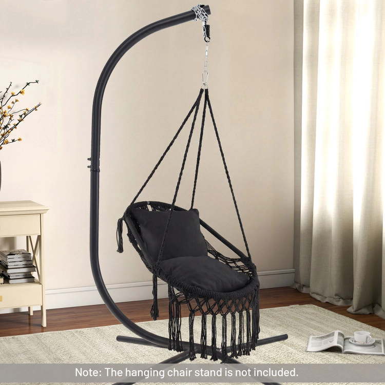 Hivvago Hanging Hammock Chair With Soft Seat Cushions And Sturdy Rope Chain