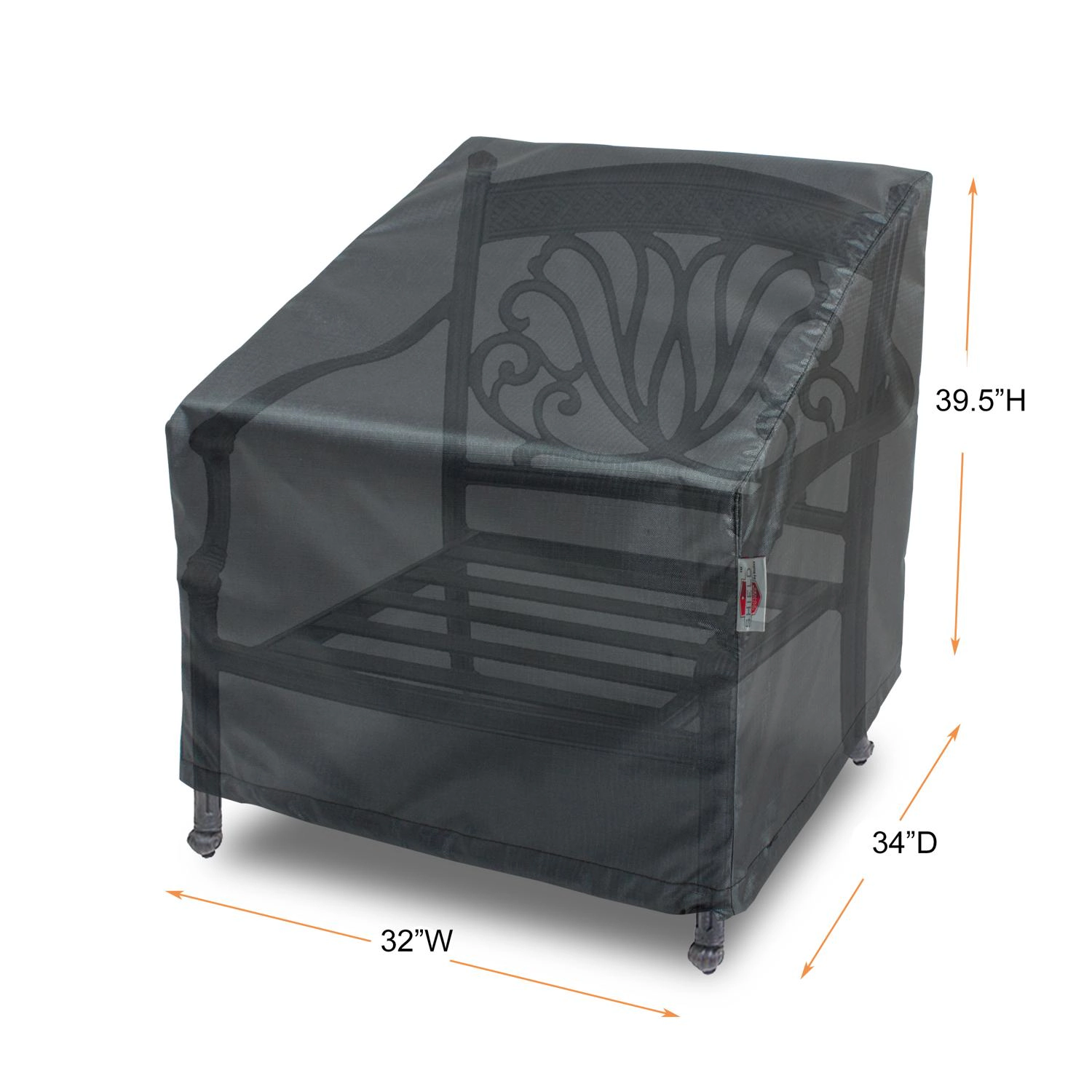 Summerset Shield Chair Cover Ultimate Protection for Outdoor Furniture Club Chair Large High Back 32" x 34" x 39.5" Gold