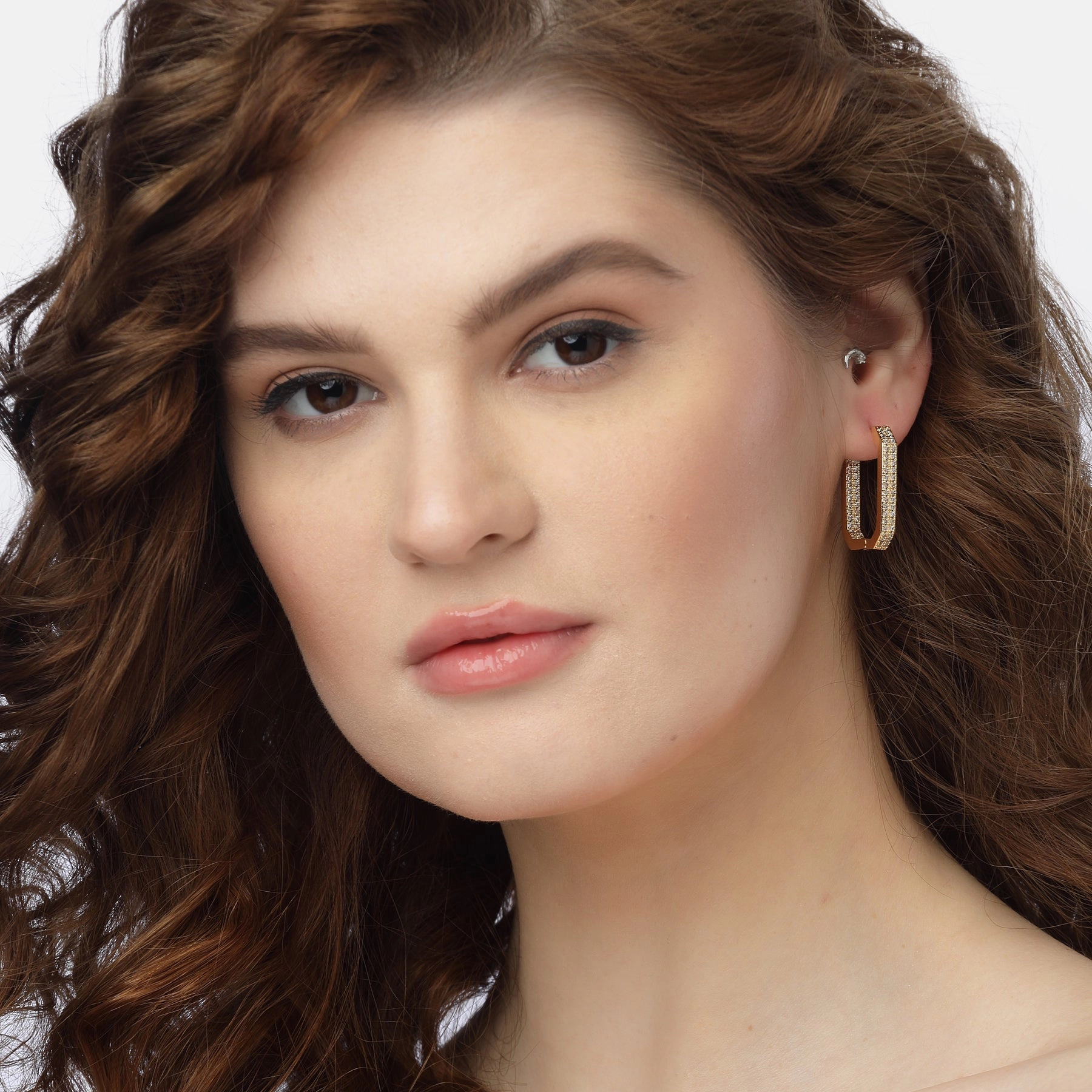 AGP PARIS Womens Sleek and Stylish Hoop Earrings
