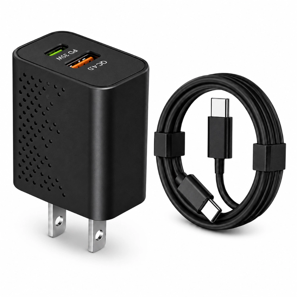 Qixxronics 35W USB-C Super Fast Charger with 3FT USB C Cable for Samsung Galaxy Z Fold 7 6 5, Z Flip 3 4 5 6 7, S26 S25