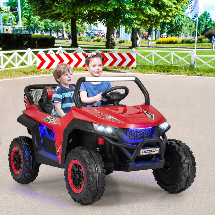 Hivvago 12V 2-Seater Kids Ride on UTV with Slow Start Function Music