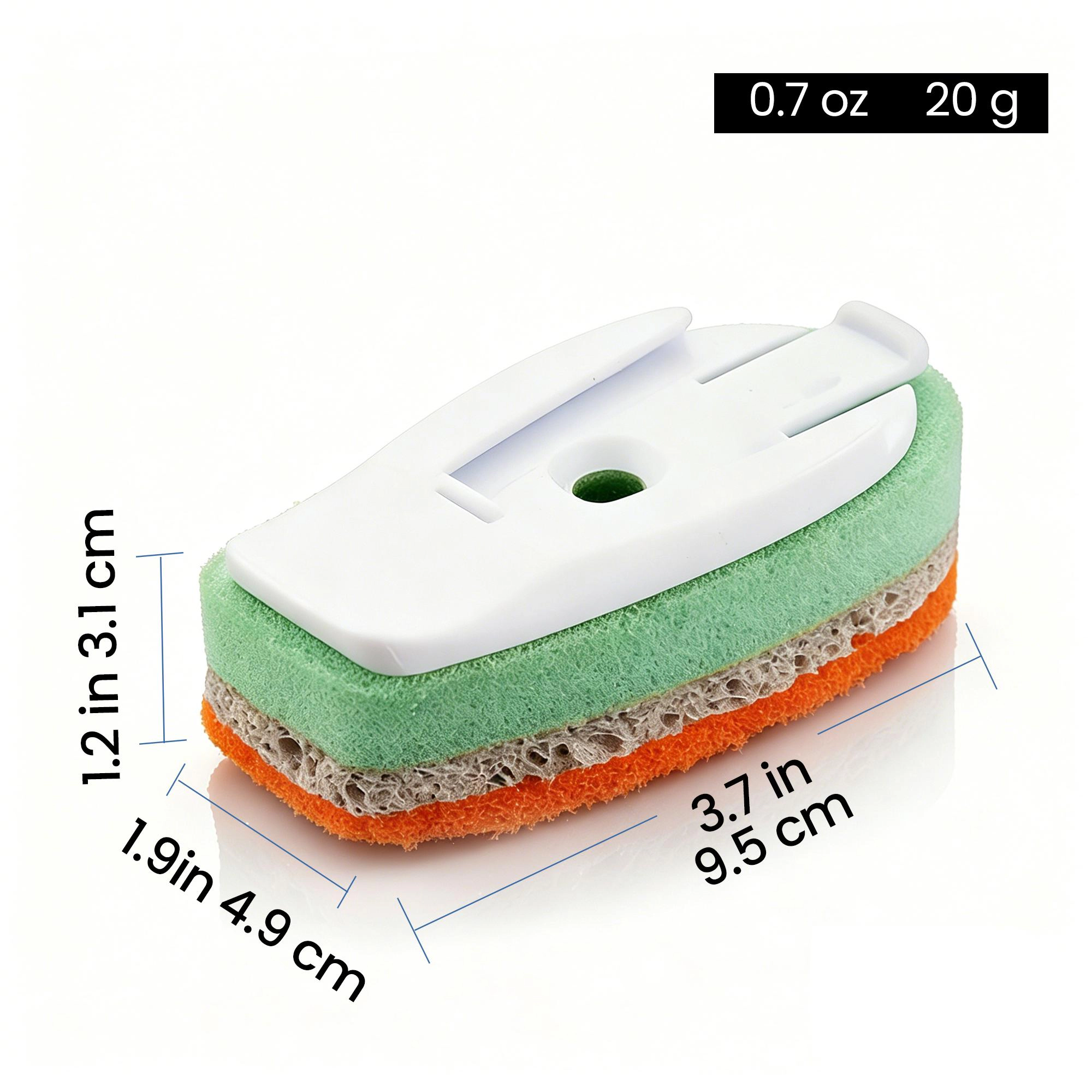 Gourmet Easy Dishwand Sponge Refills for Soap Dispenser, Non-Scratch, 6Pack