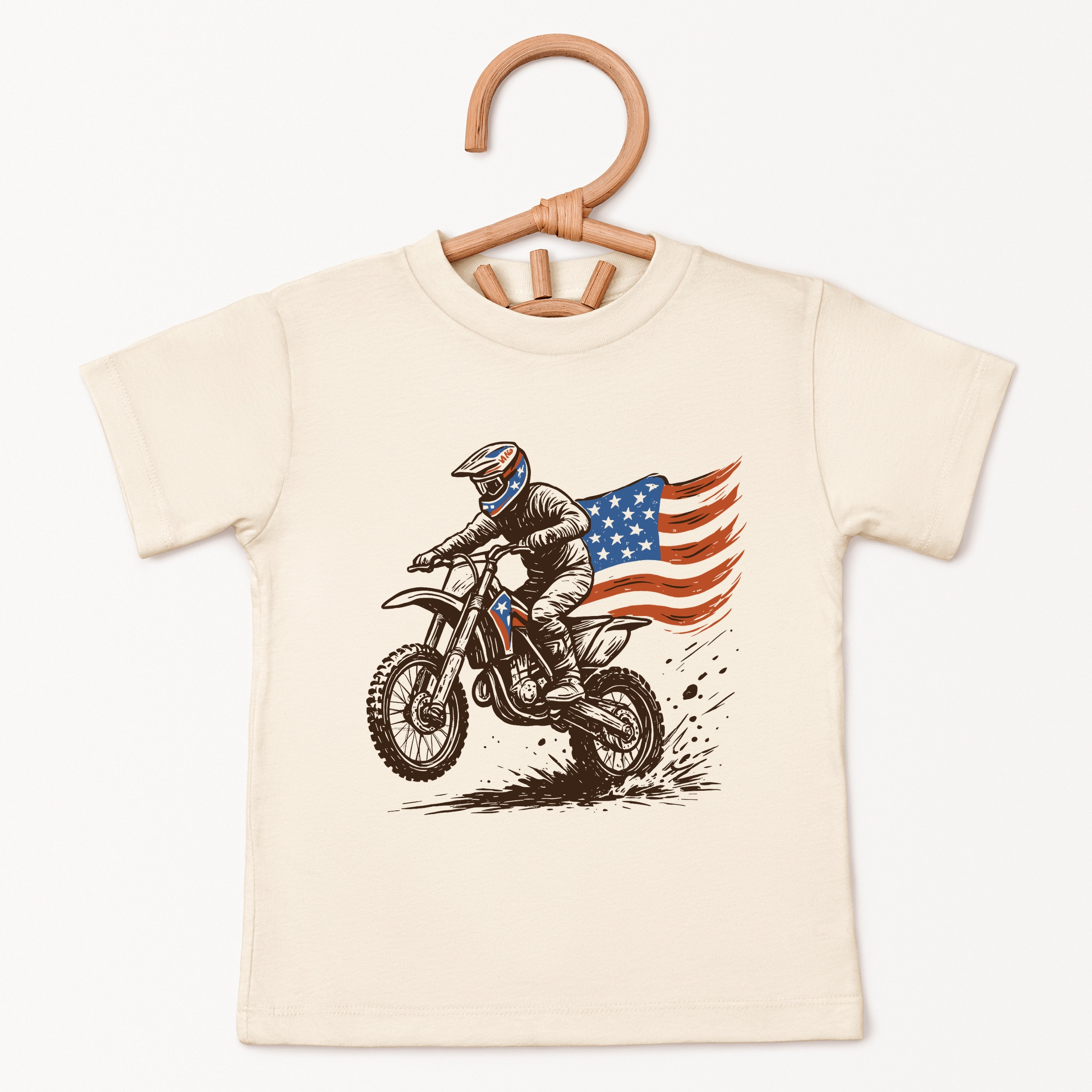 The Juniper Shop - Dirtbike America Toddler Short Sleeve Graphic T-Shirt