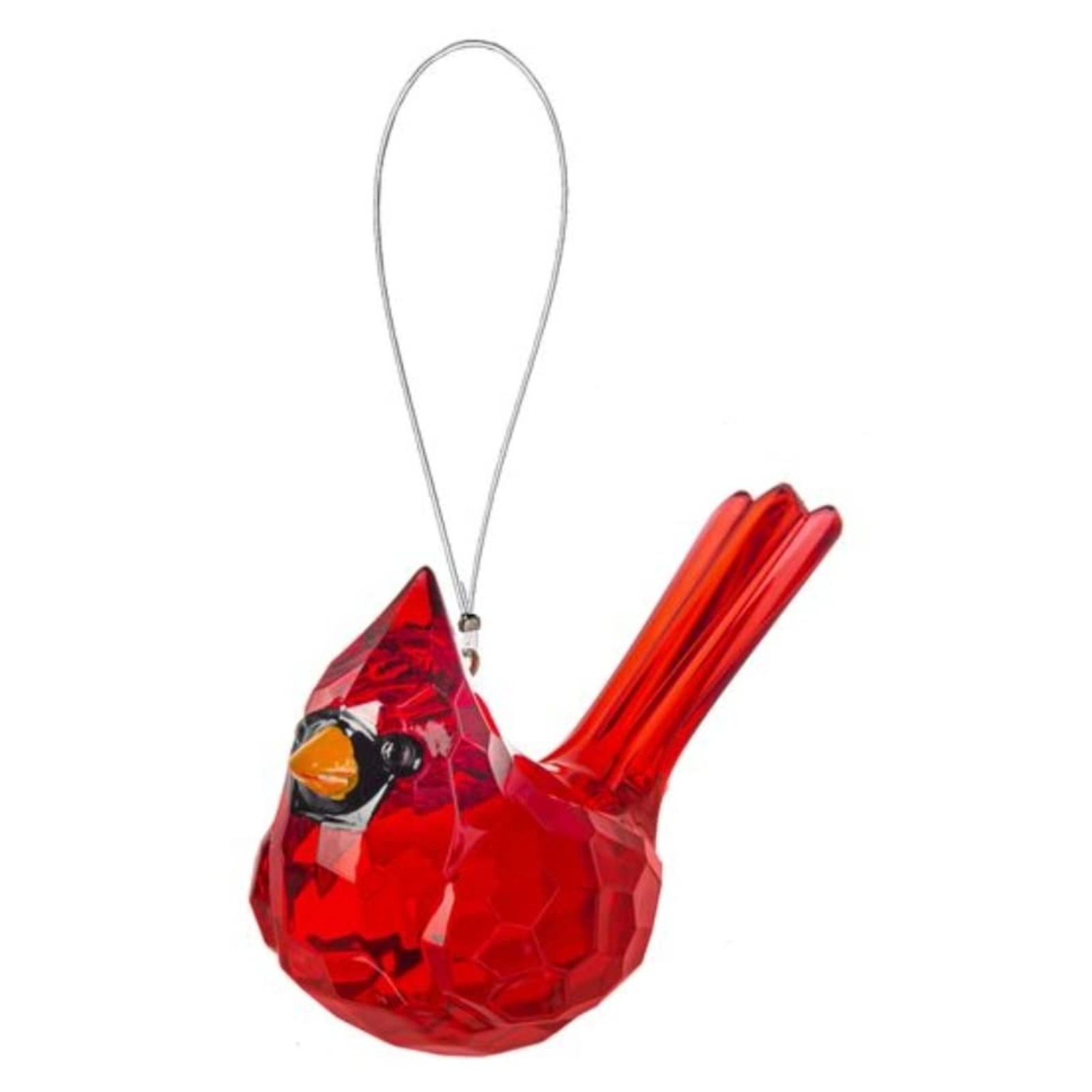 Ganz Red Elegant Cardinal Acrylic Christmas Tree Ornament