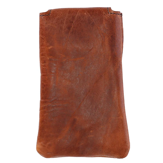 Boston Leather Textured Bison Leather Eyeglass Case