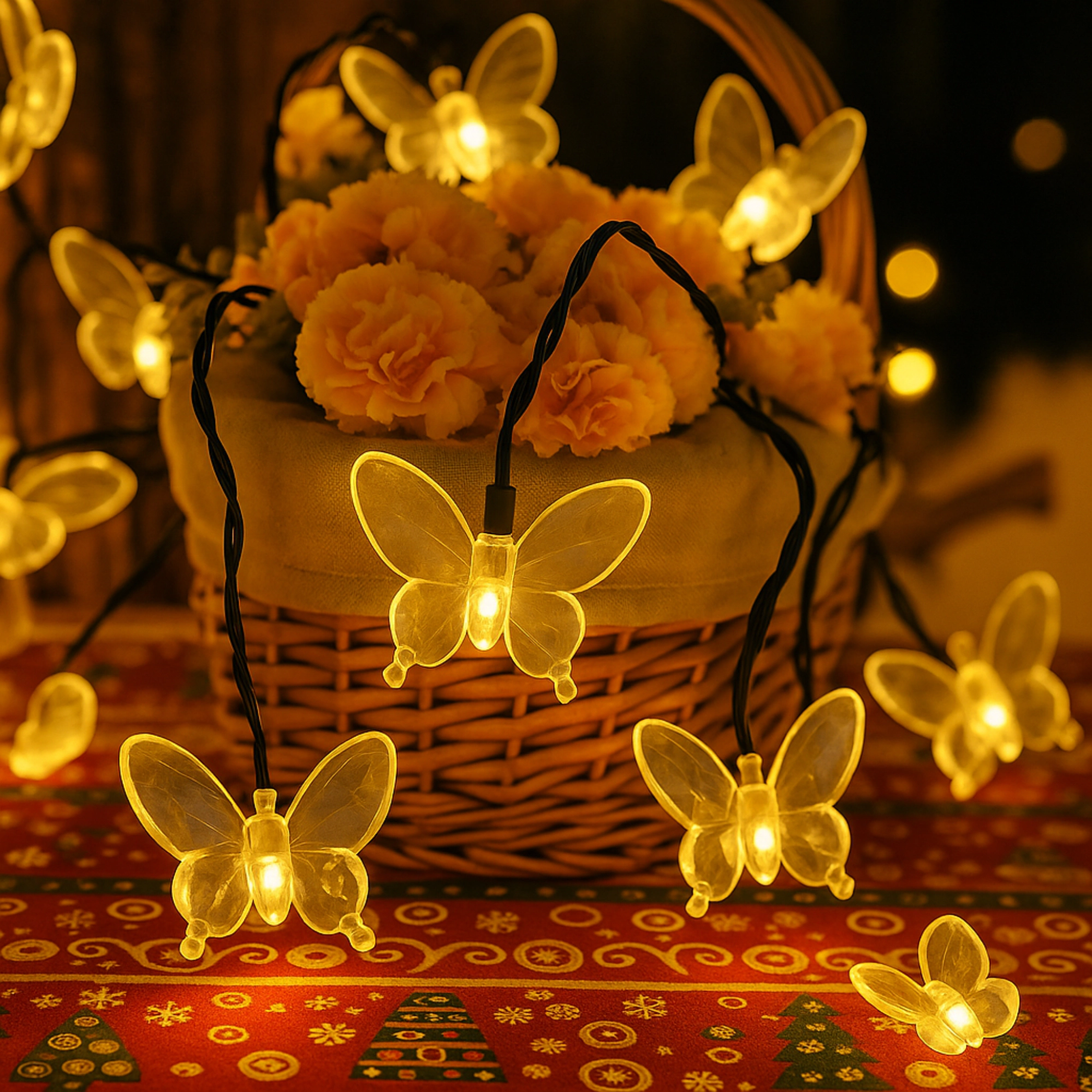 Elegani Solar Butterfly LED String Lights, 8 Modes