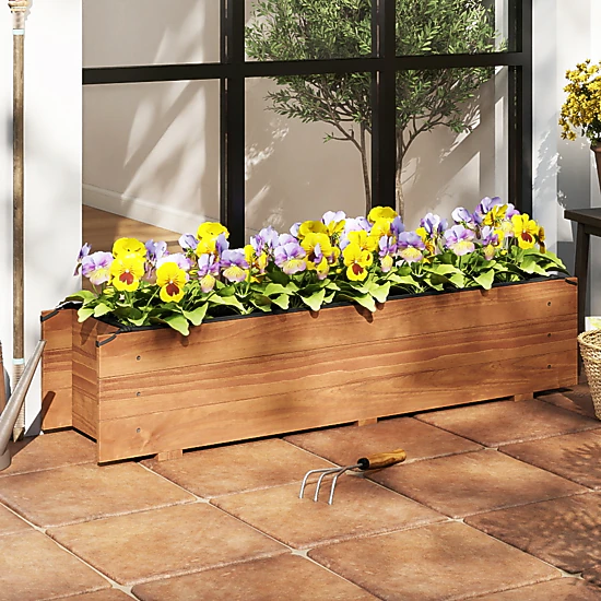 Hivvago Elevated Wooden Garden Planter Box