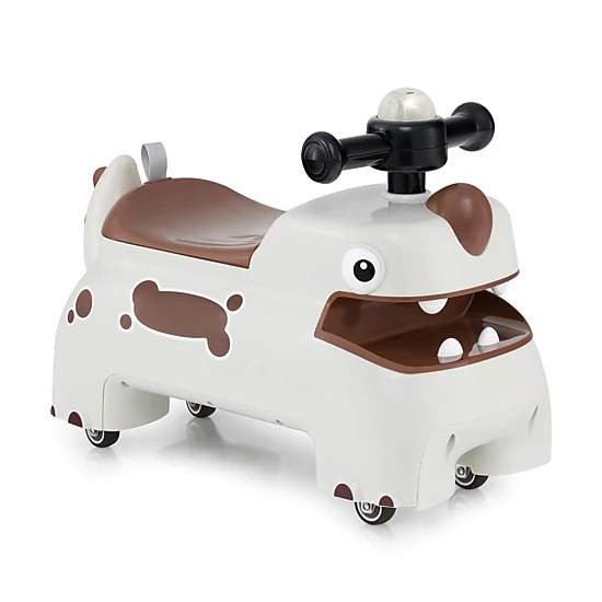 SUGIFT Toddler Ride On Walking Sliding Car with Lights and Music 55-lb Capacity Ages 18 Months And Up White