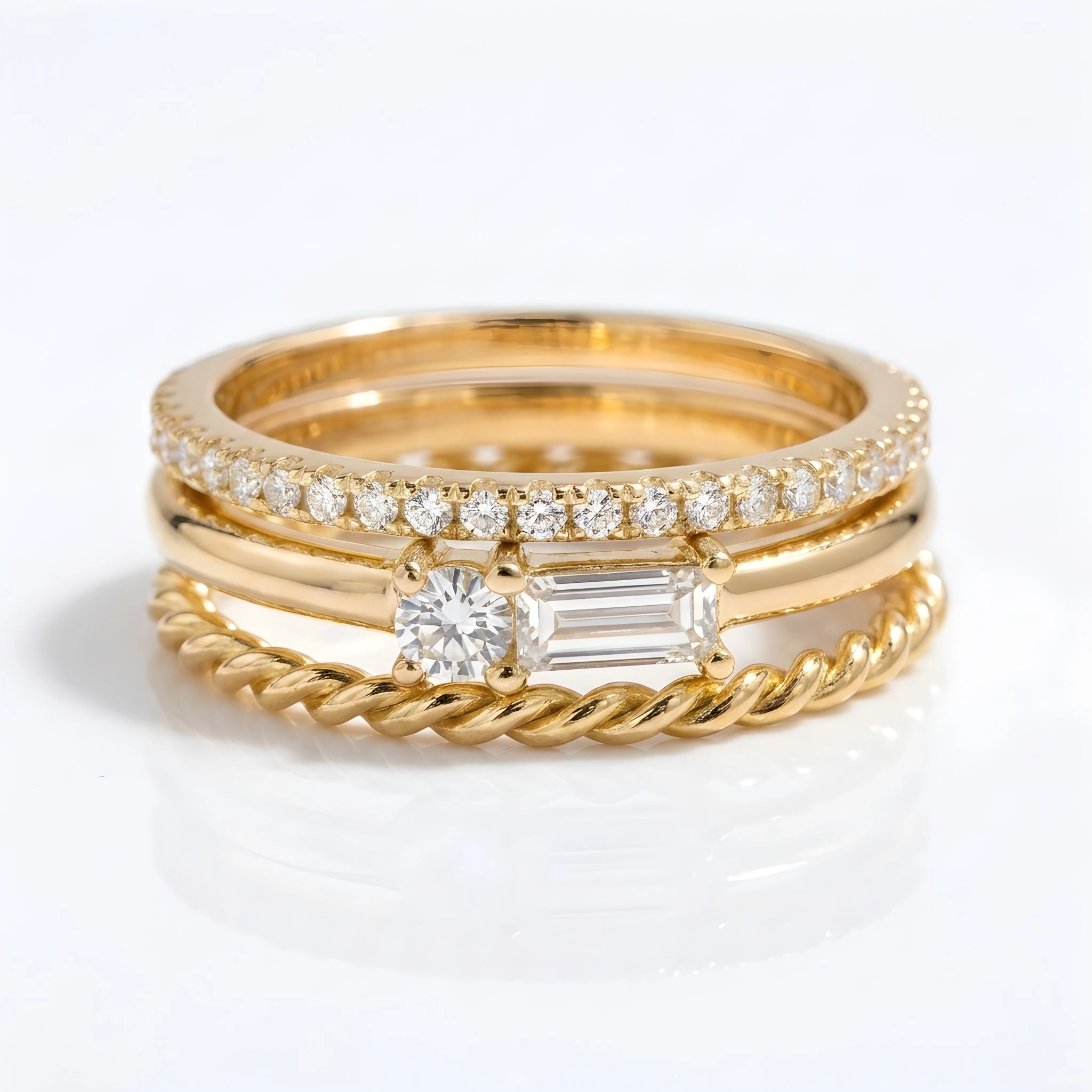 Mint & Lily Women's Classic Stacking Ring Set