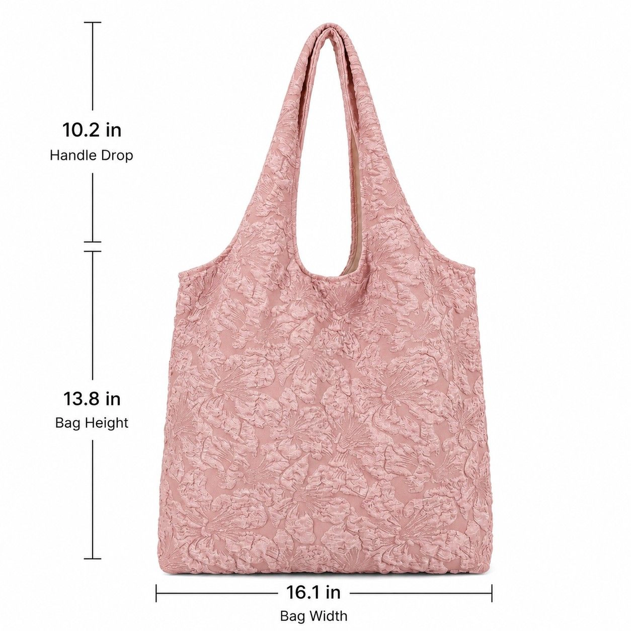 Alilang Women's Floral Pattern Shoulder Tote Bags Lightweight Foldable Daily Bag for Women, Beige