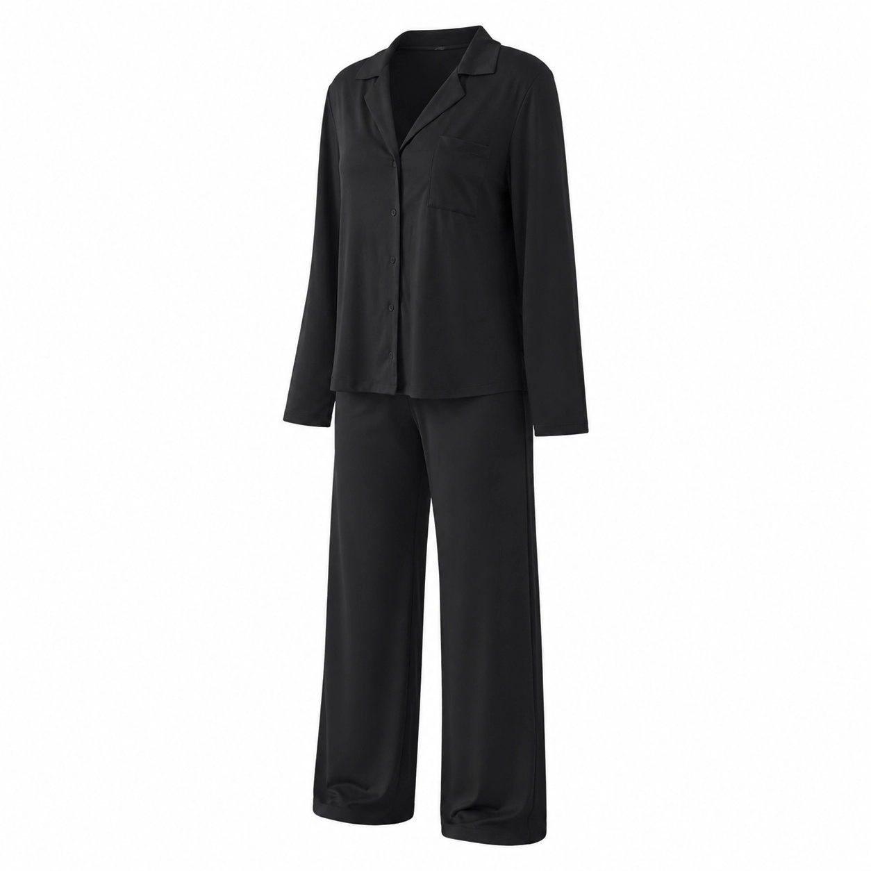 WZK Womens 2-Piece Ultra Soft Warm Breathable Sleepwear Lounge Pajama Set