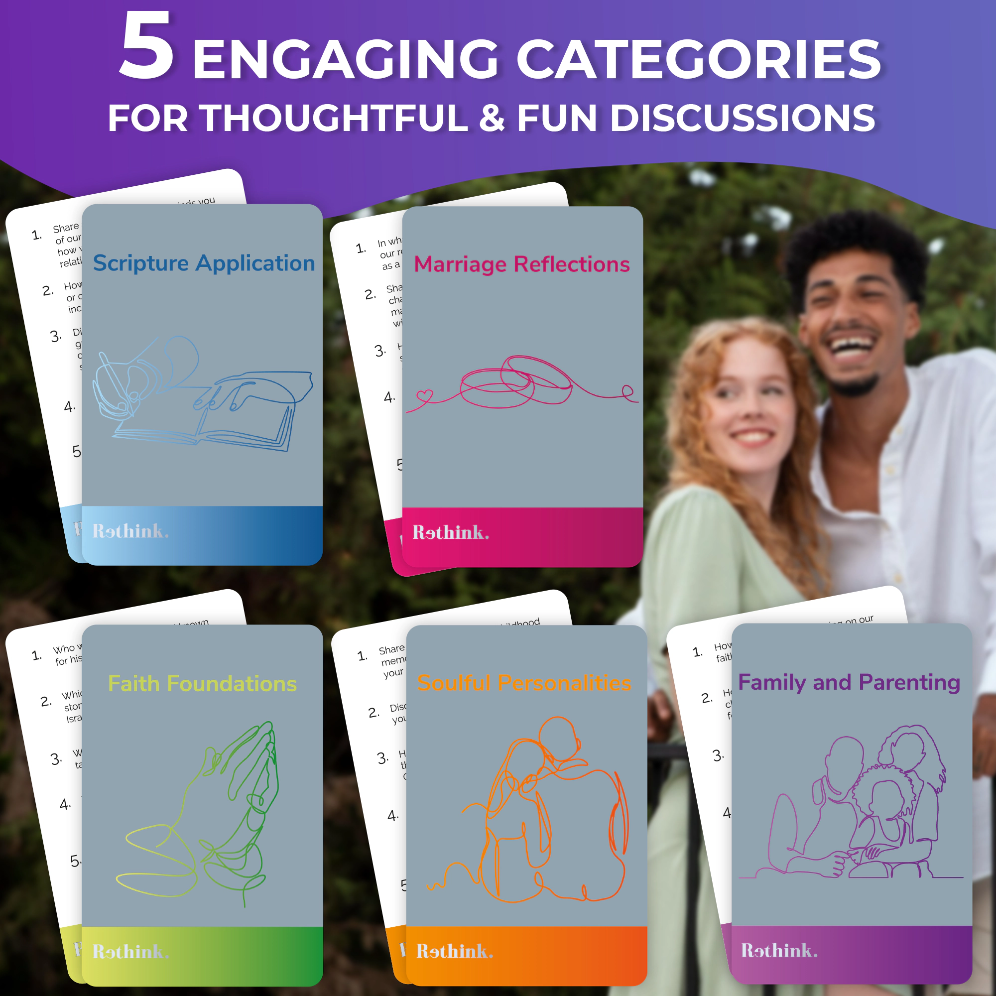 QUOKKA Christian Couples Conversation Card Game – 500 Faith-Based Questions for Couples