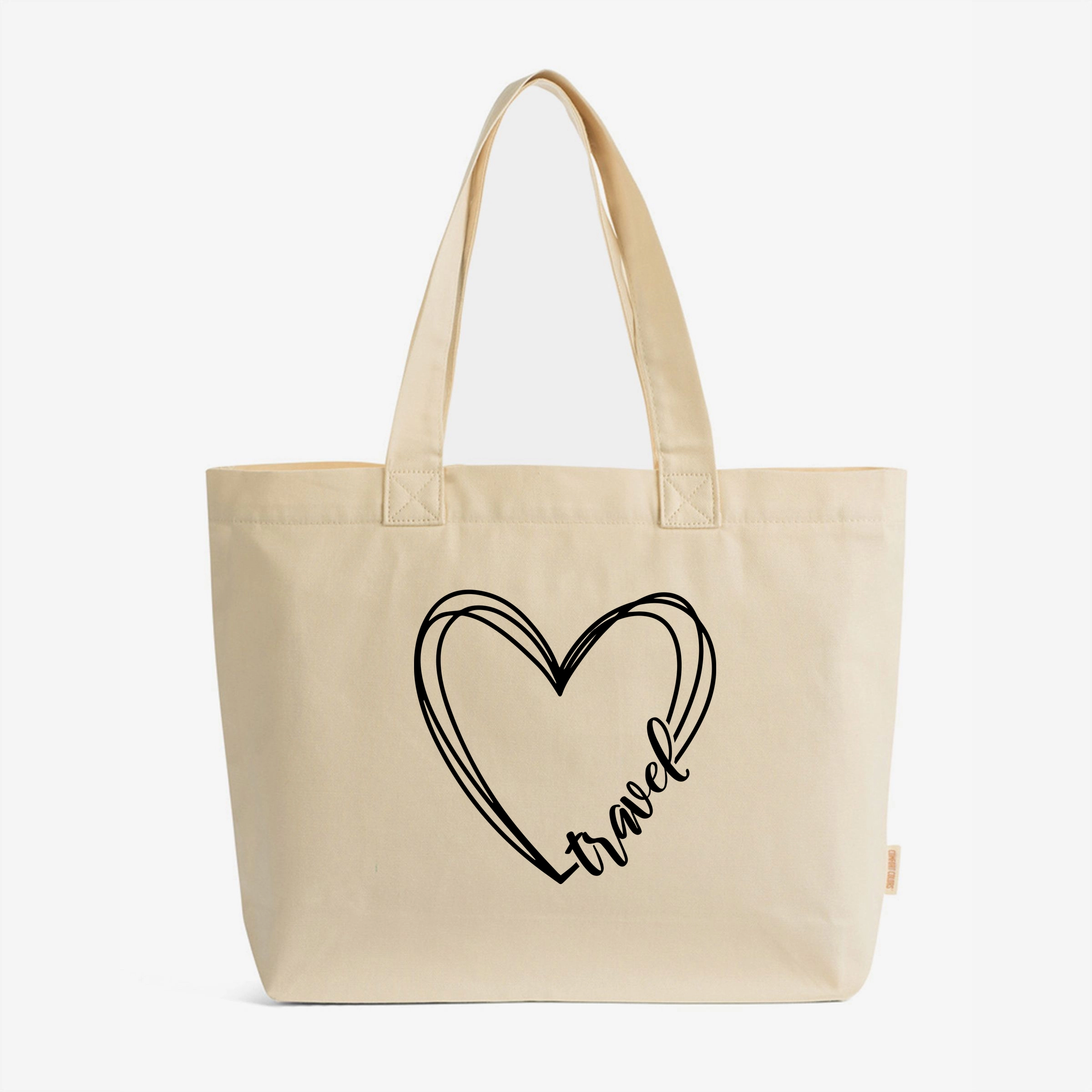Simply Sage Market - Zippered Canvas Tote Travel Heart