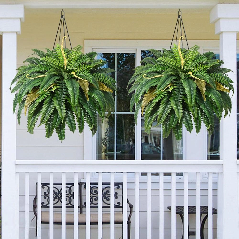 Majestic Crafters UV Resistant XXL Artificial Boston Ferns
