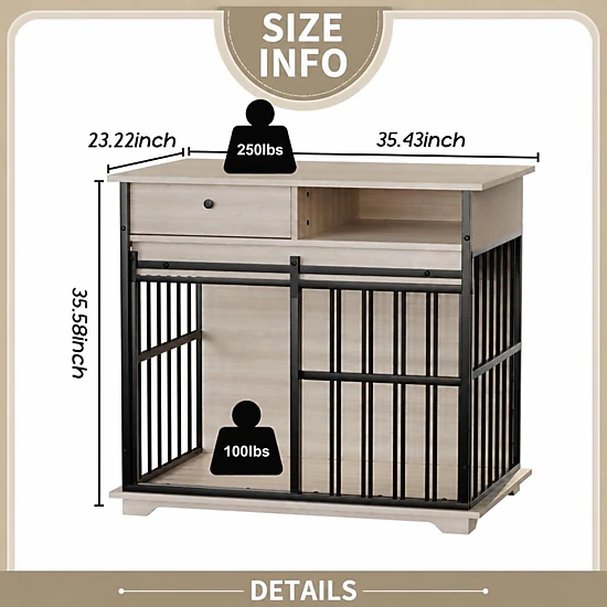 Ifmall Spacious Modern Desk Hutch with Open Storage, Color: Walnut ...