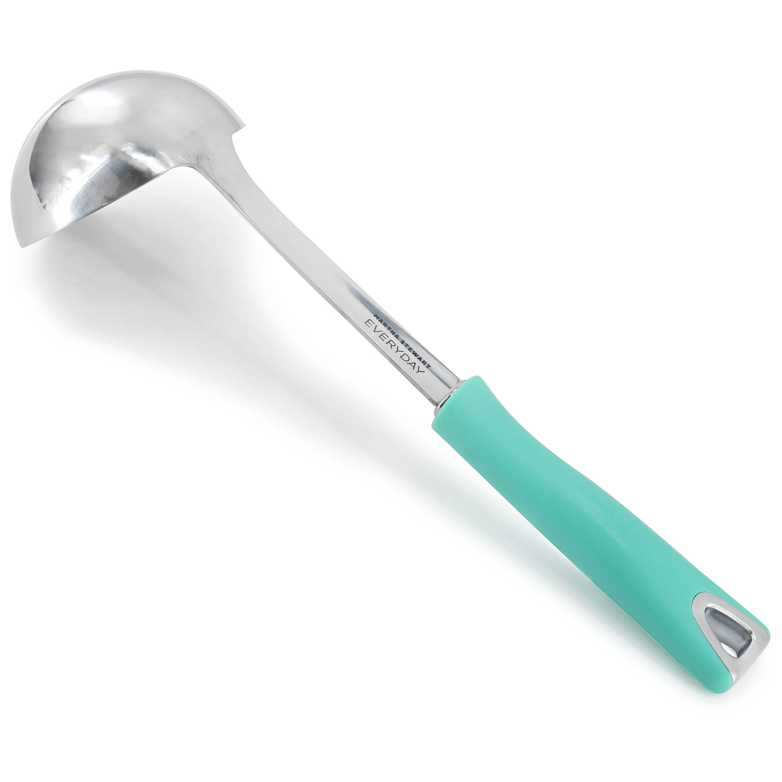 Martha Stewart Everyday Drexler 2 Piece Ladle and Serving Spoon Kitchen Tool Set in Turquoise