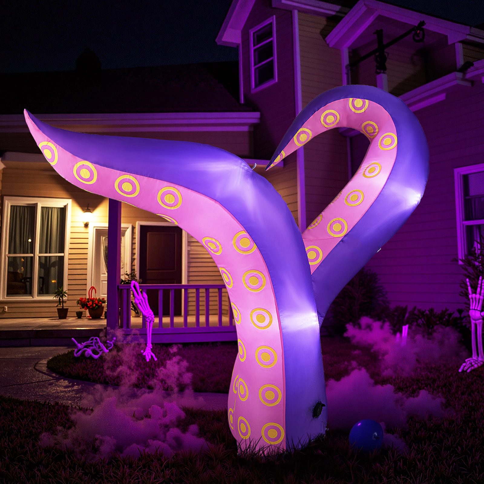 Glintex 6.5-Ft Inflatable Halloween Tentacles with Suction Cups for Cars