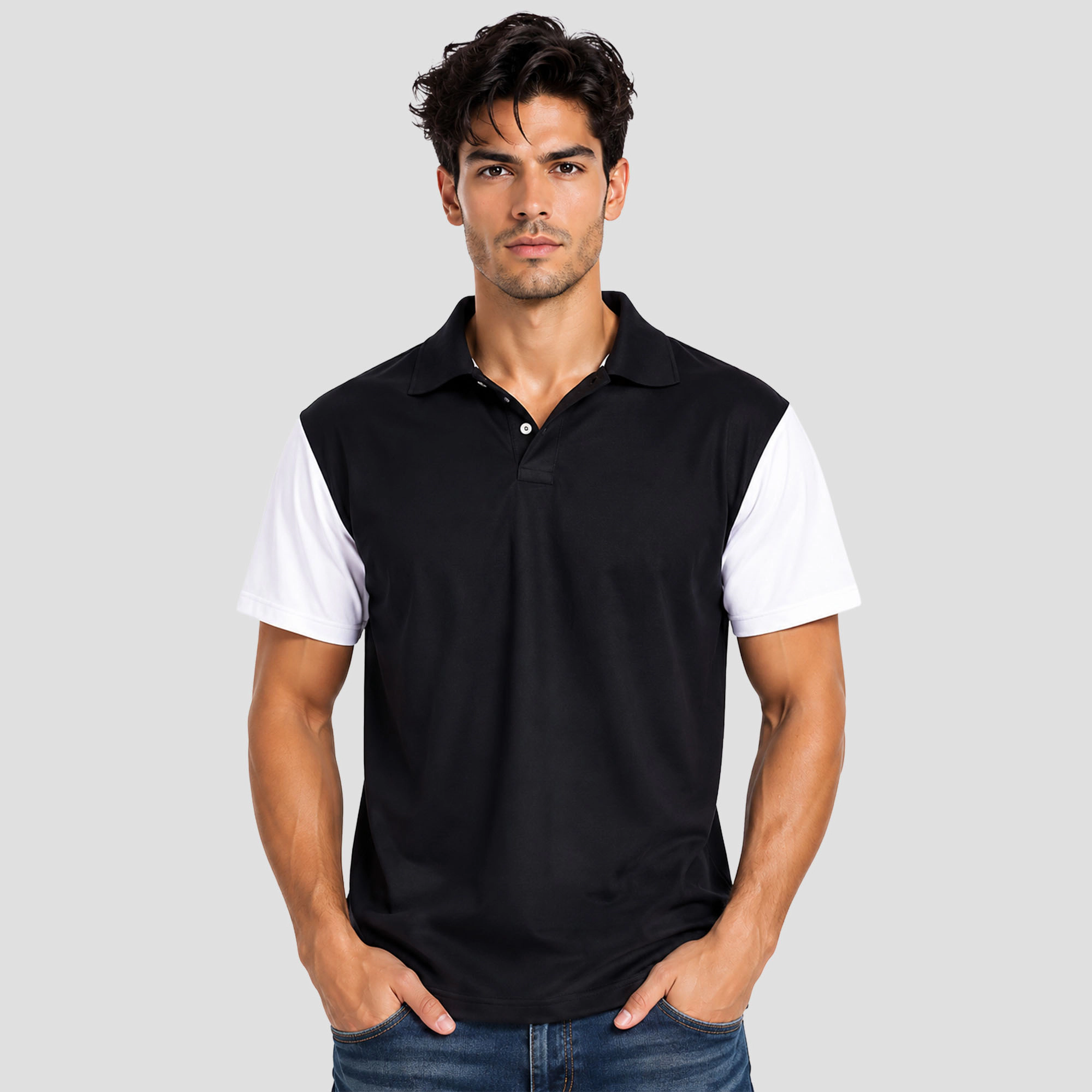 Artyska Men's  Contrast Short Sleeve Regular Fit Polo Shirt