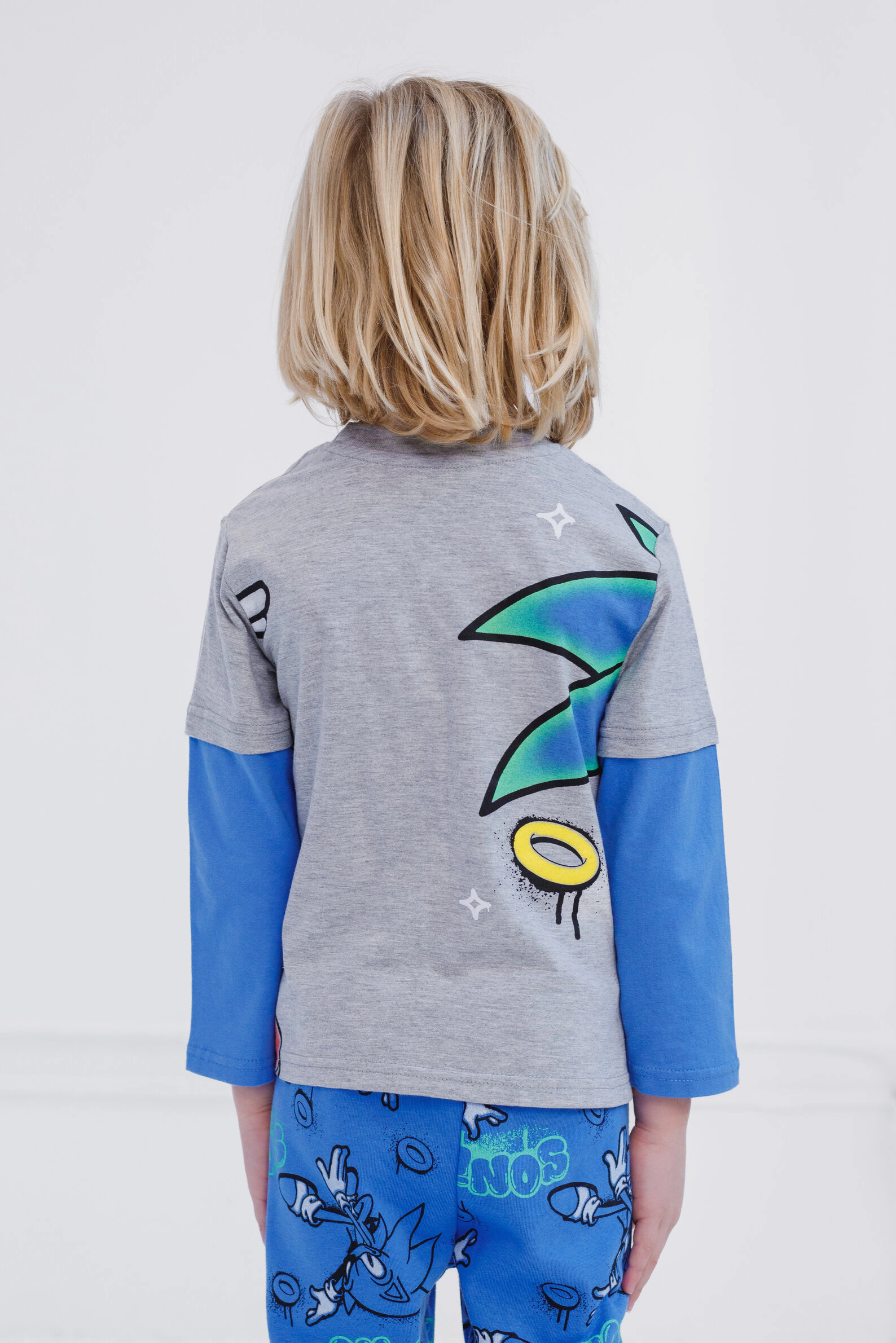 SEGA Sonic the Hedgehog Boys' 2-Piece Tee and Fleece Pants Set