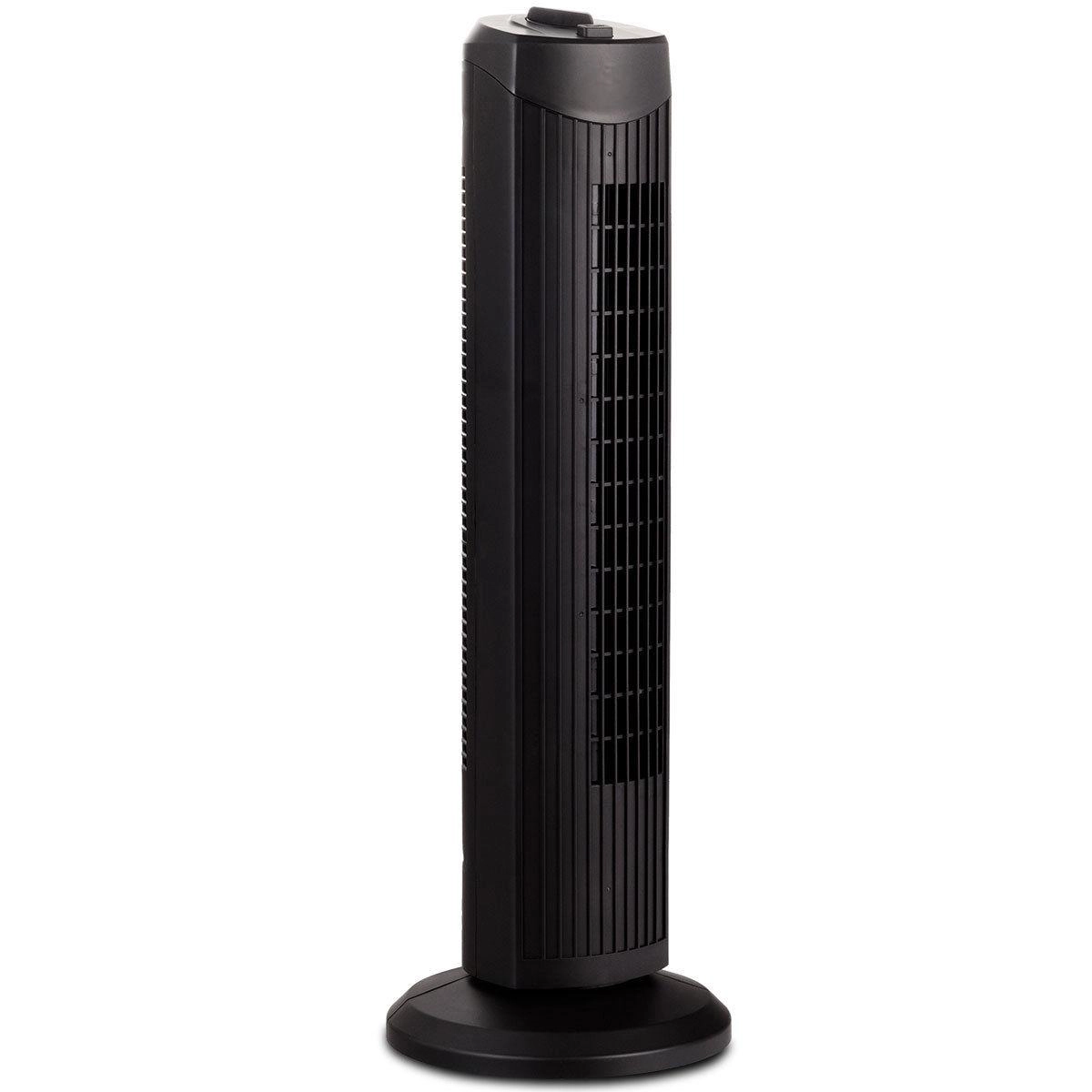 SUGIFT 35W Quiet Oscillating Tower Fan with 3 Speeds Bladeless Floor Fan Black