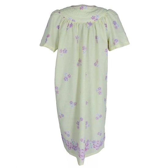 Elegant Emily Women's Floral Woven Seersucker Duster Gown
