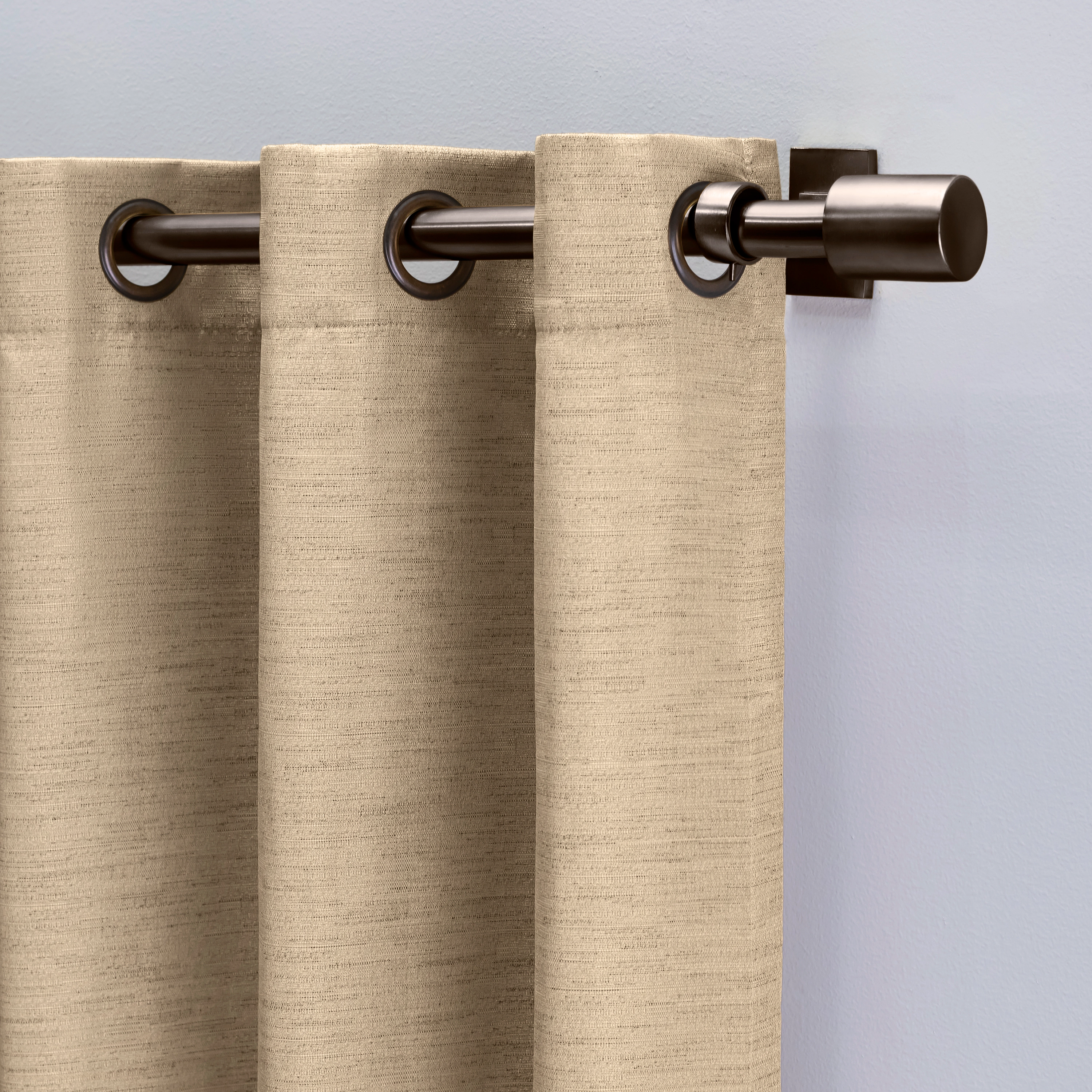 Ricardo Grasscloth Lined Grommet Patio Panel w/Wand