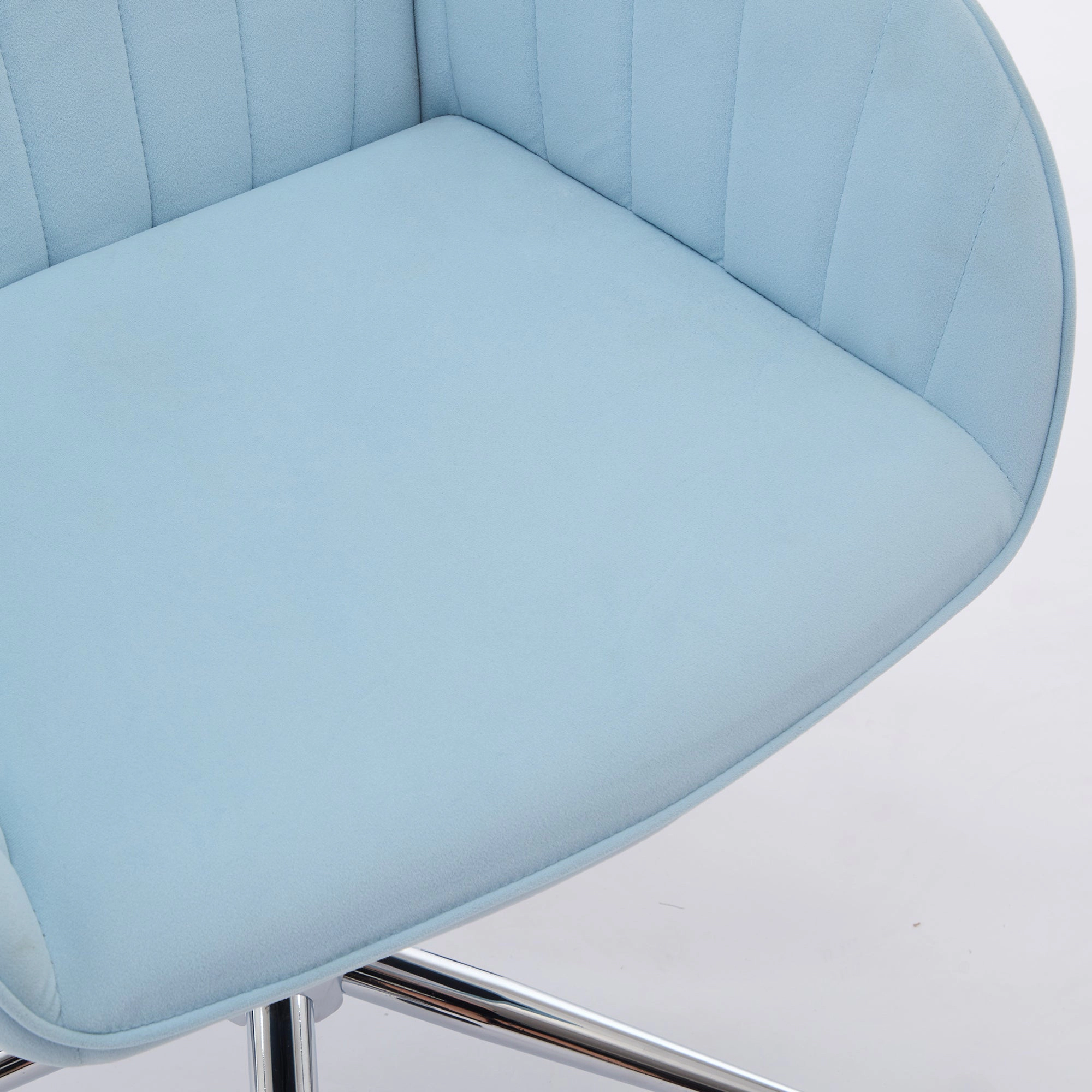 Platinum-Level Office Chairs Baby Blue Velvet Office Chair Ergonomic Adjustable Swivel