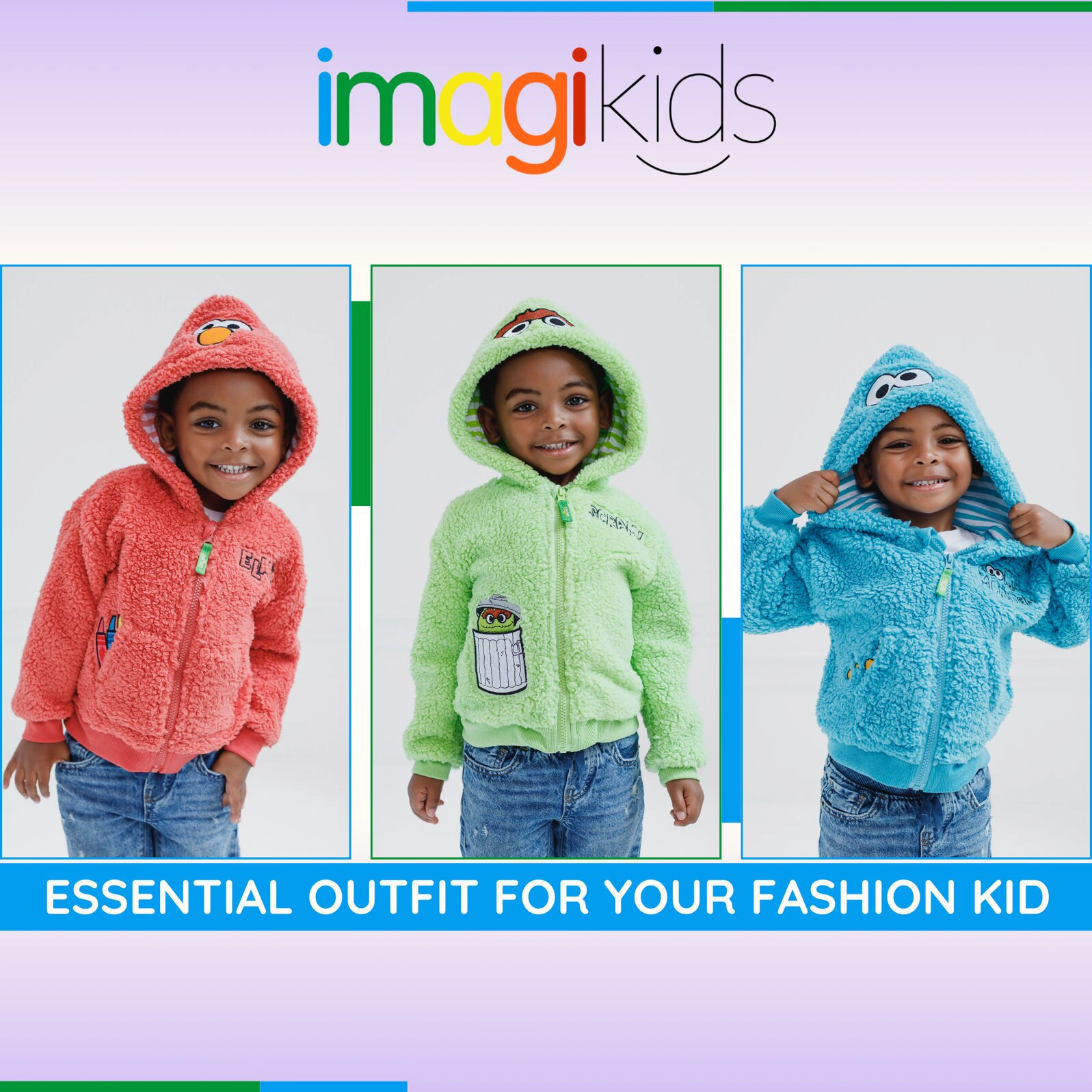 Sesame Street Cosplay Fleece Zip-Up Hoodie