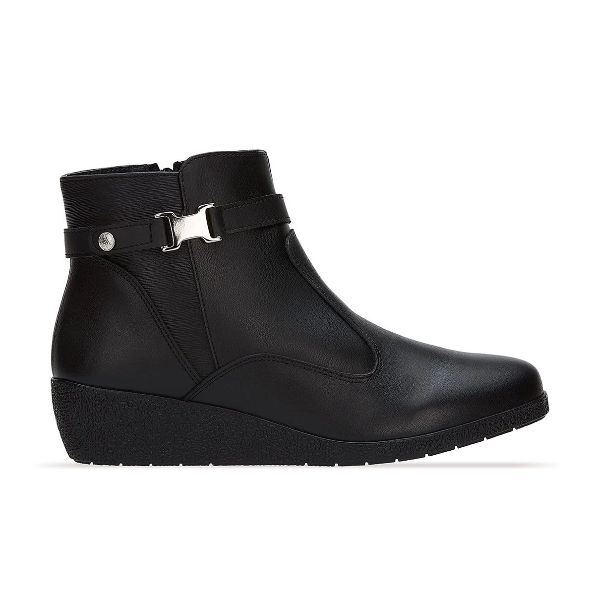 Andrea Wedge Leather Booties