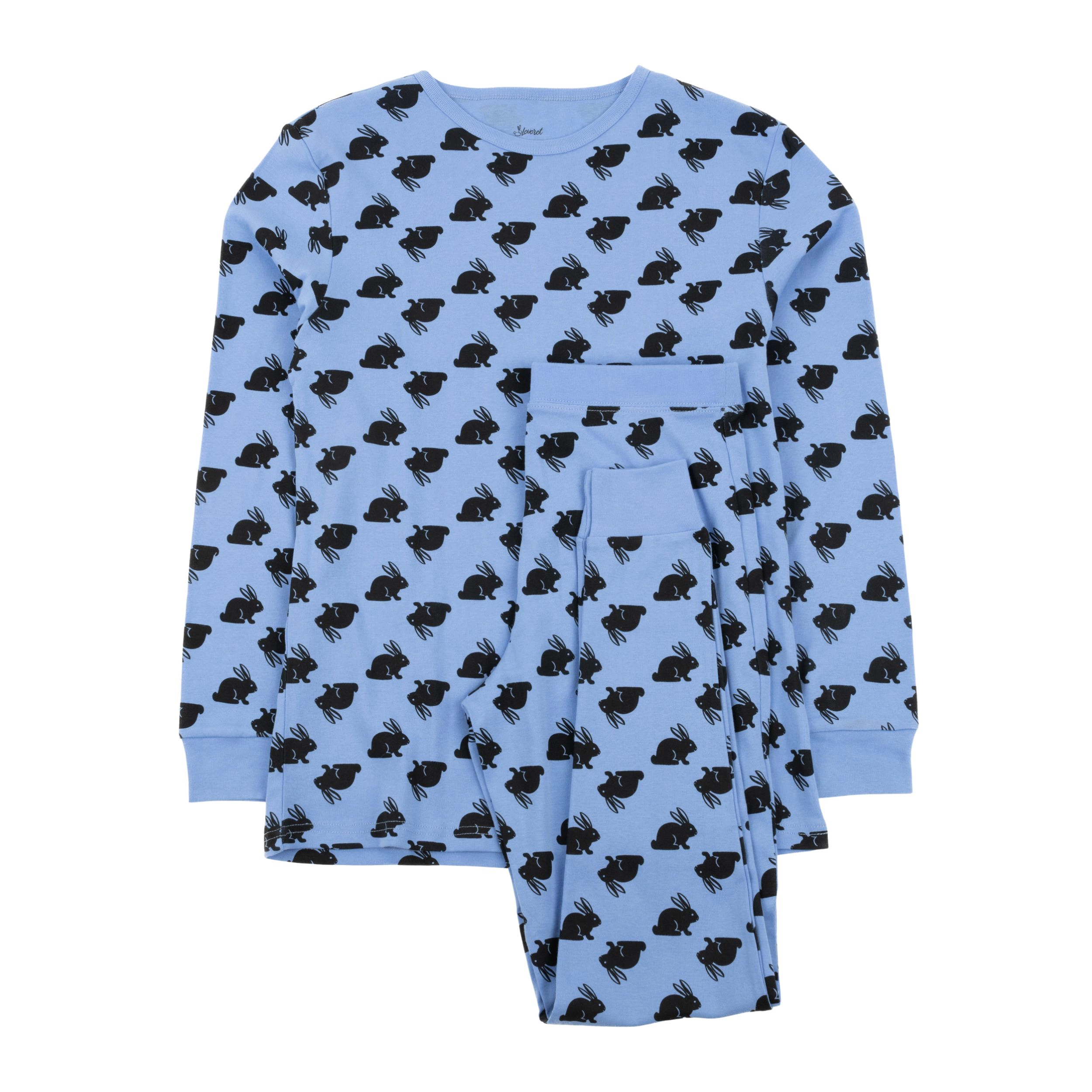 Leveret Men's 2-Piece Cotton Snug Fit Easter Bunny Pajama Set