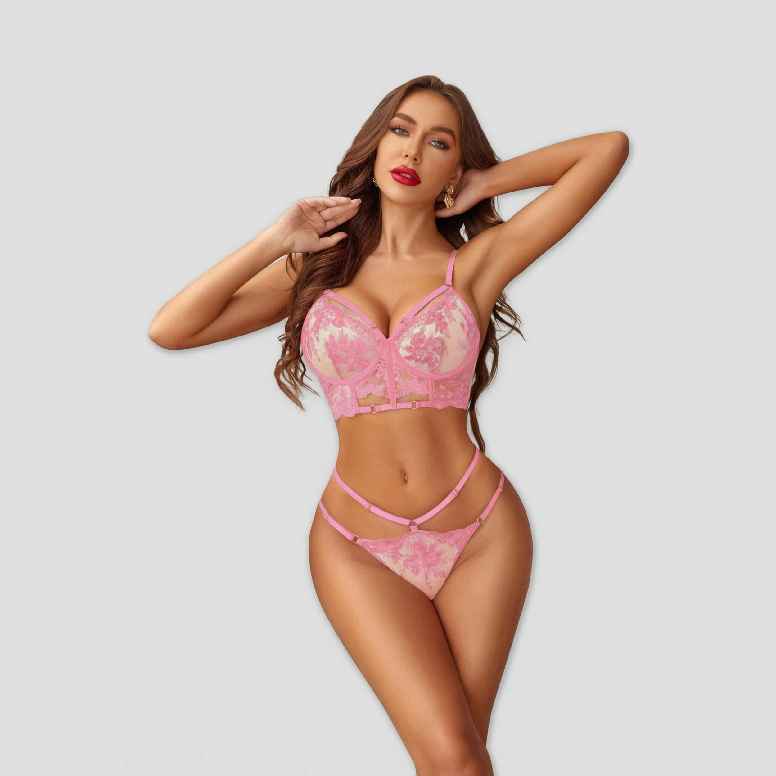 Avidlove Women's Floral Lace Lingerie Set