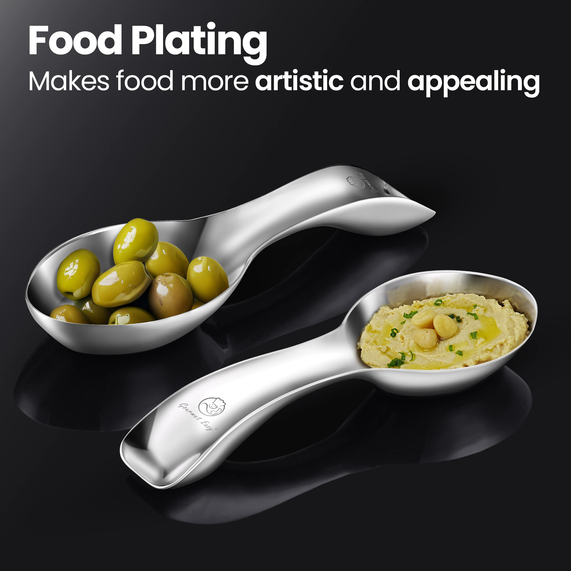 Gourmet Easy Break Proof Spoon Rest, Stainless Steel Spoon Holder, Spoon Rest for Stove Top