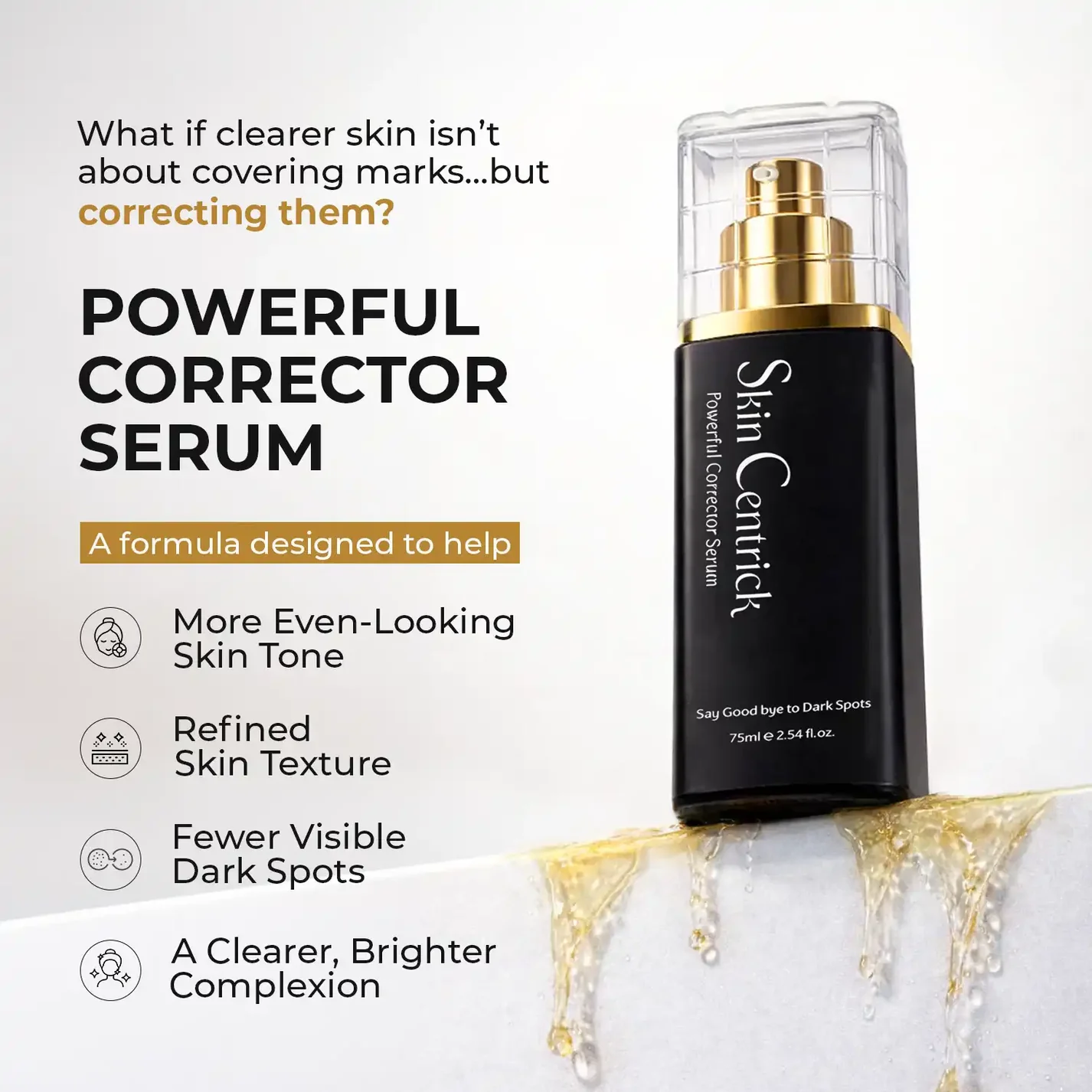 Skin Centrick Powerful Corrector Serum – Dark Spot Correcting & Brightening Face Serum