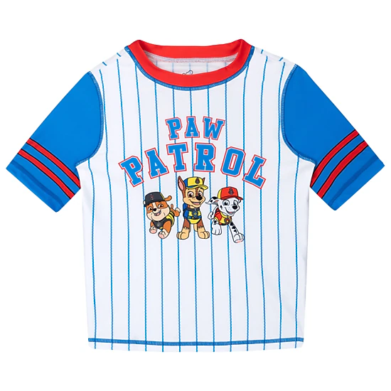 Nickelodeon Paw Patrol Boys' Swimwear 2-Piece Rash Guard and Swim ...