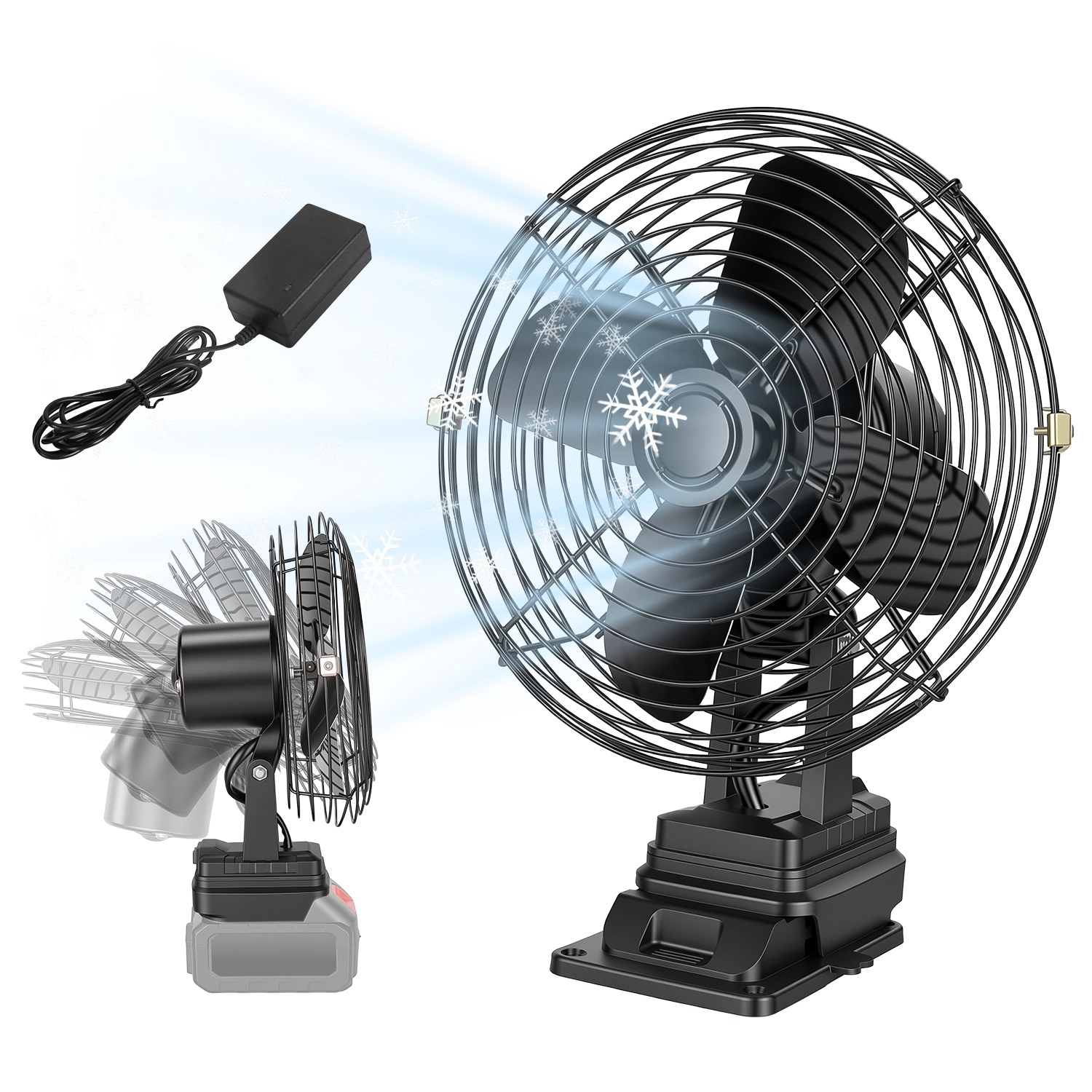 IMounTEK Unisex 2-Speed Cordless Portable Jobsite Fan